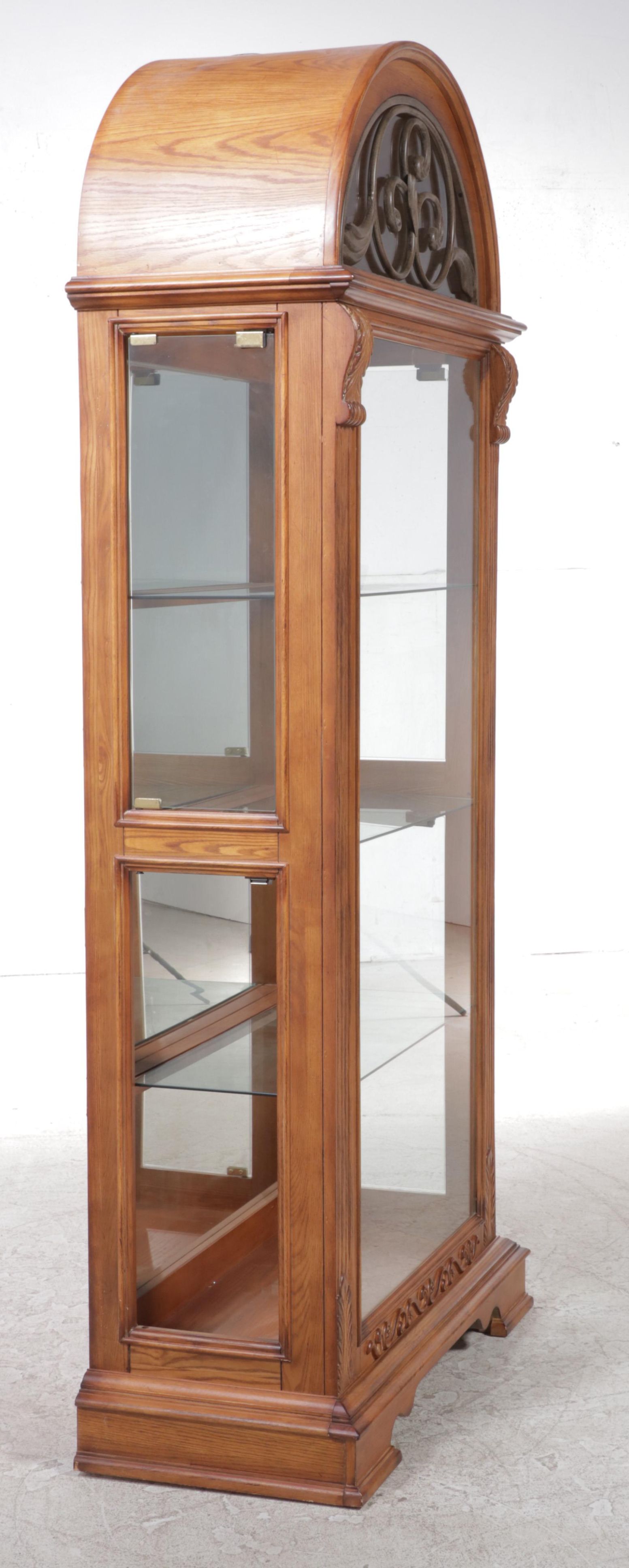 Ashley Furniture "Santa Barbara" Curio Cabinet in Rustic Oak Finish