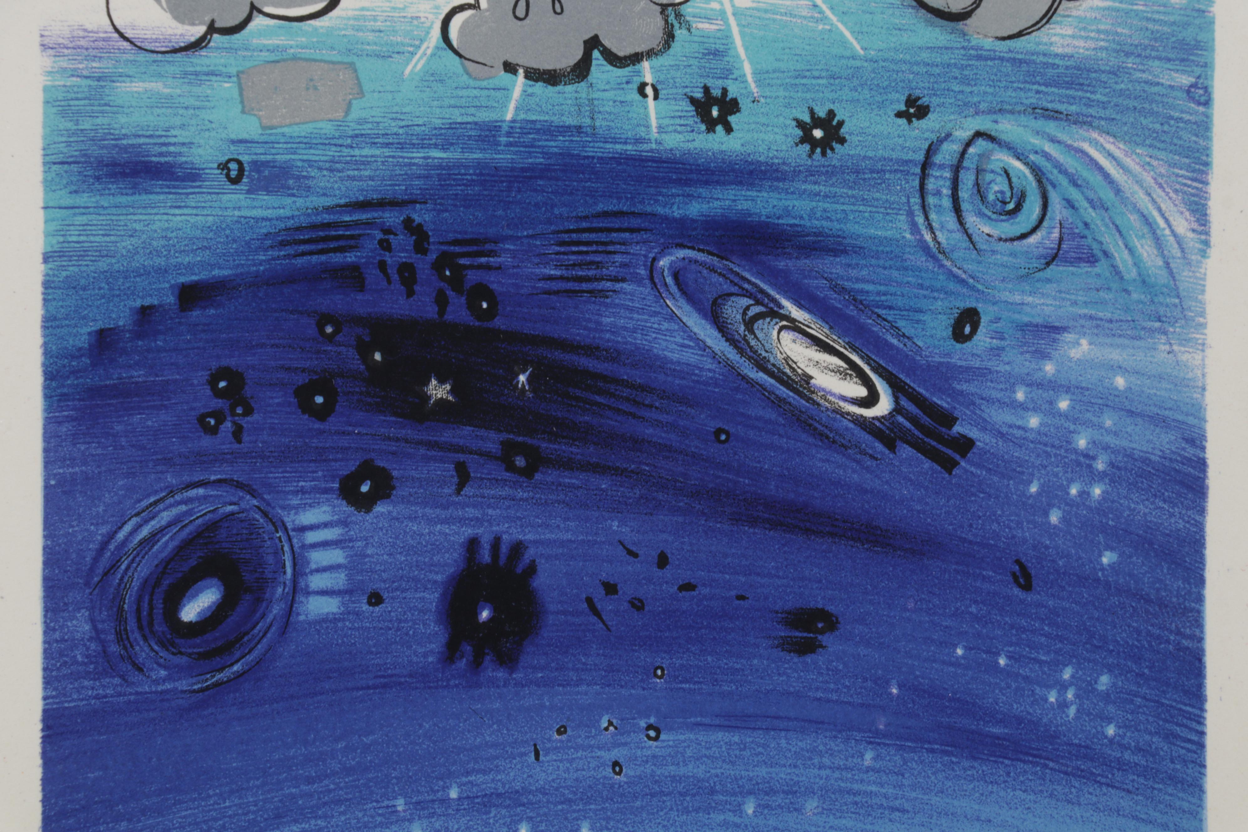 Color Lithograph After Raoul Dufy "Planetarium" From "Art in Posters," 1959