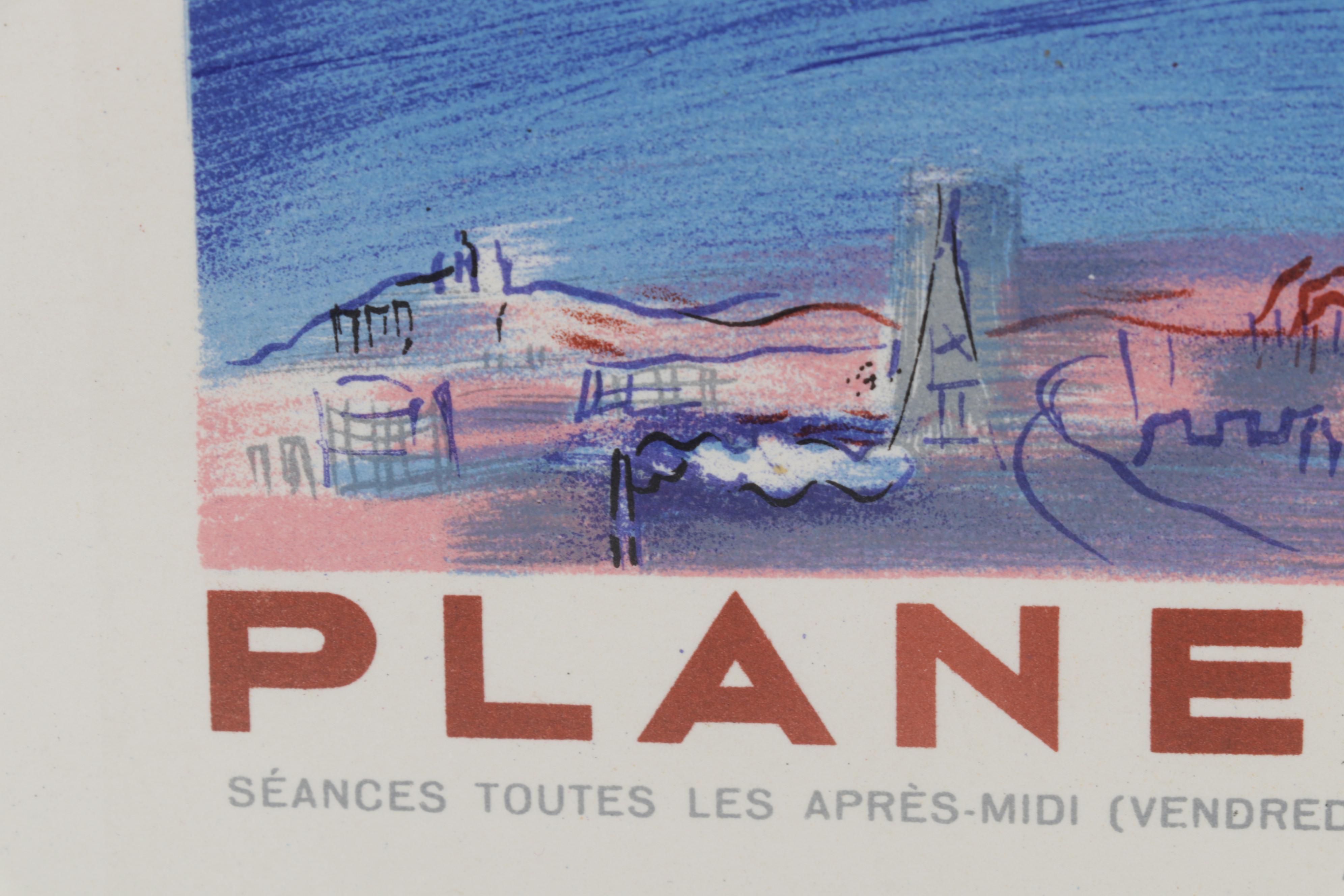 Color Lithograph After Raoul Dufy "Planetarium" From "Art in Posters," 1959