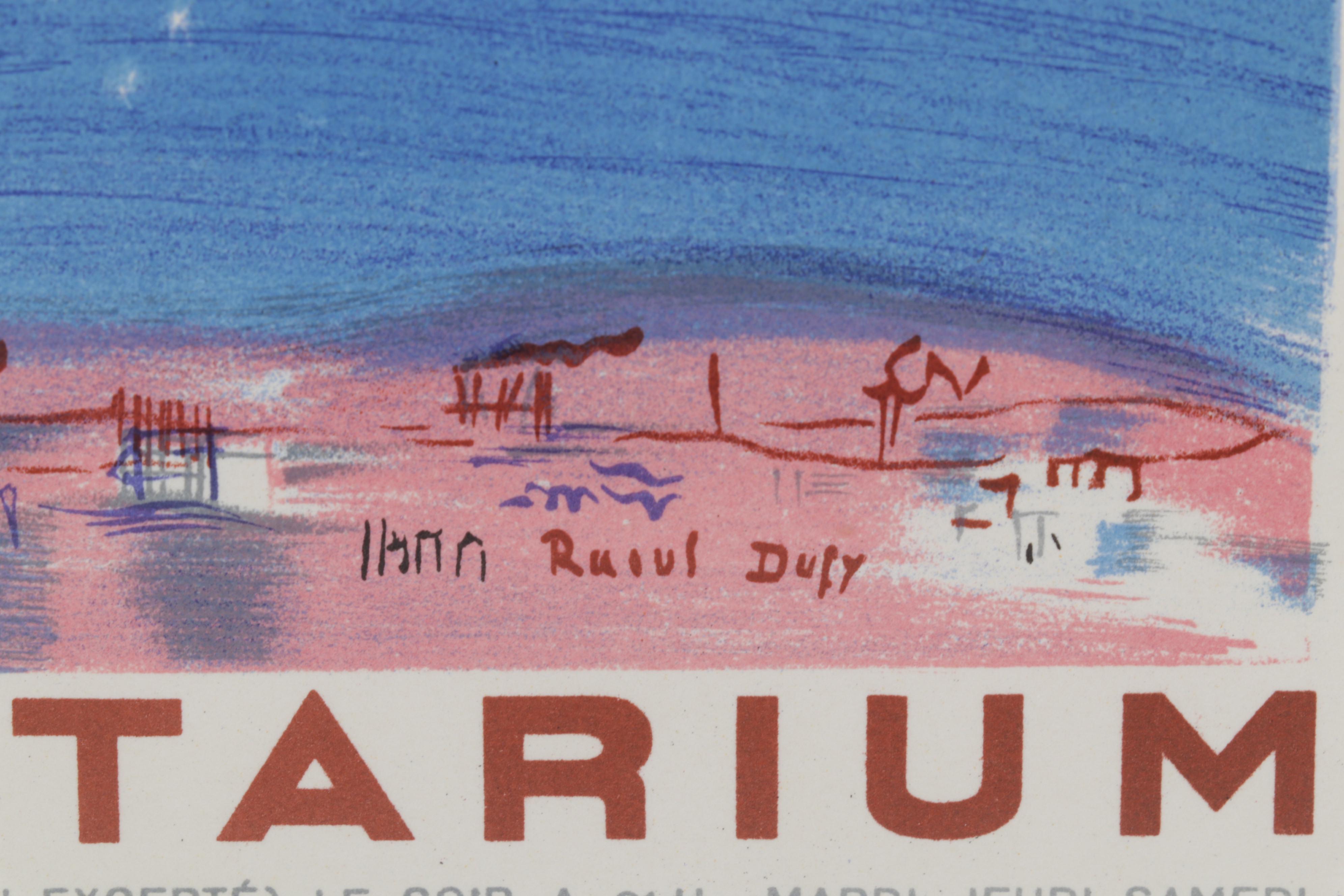 Color Lithograph After Raoul Dufy "Planetarium" From "Art in Posters," 1959