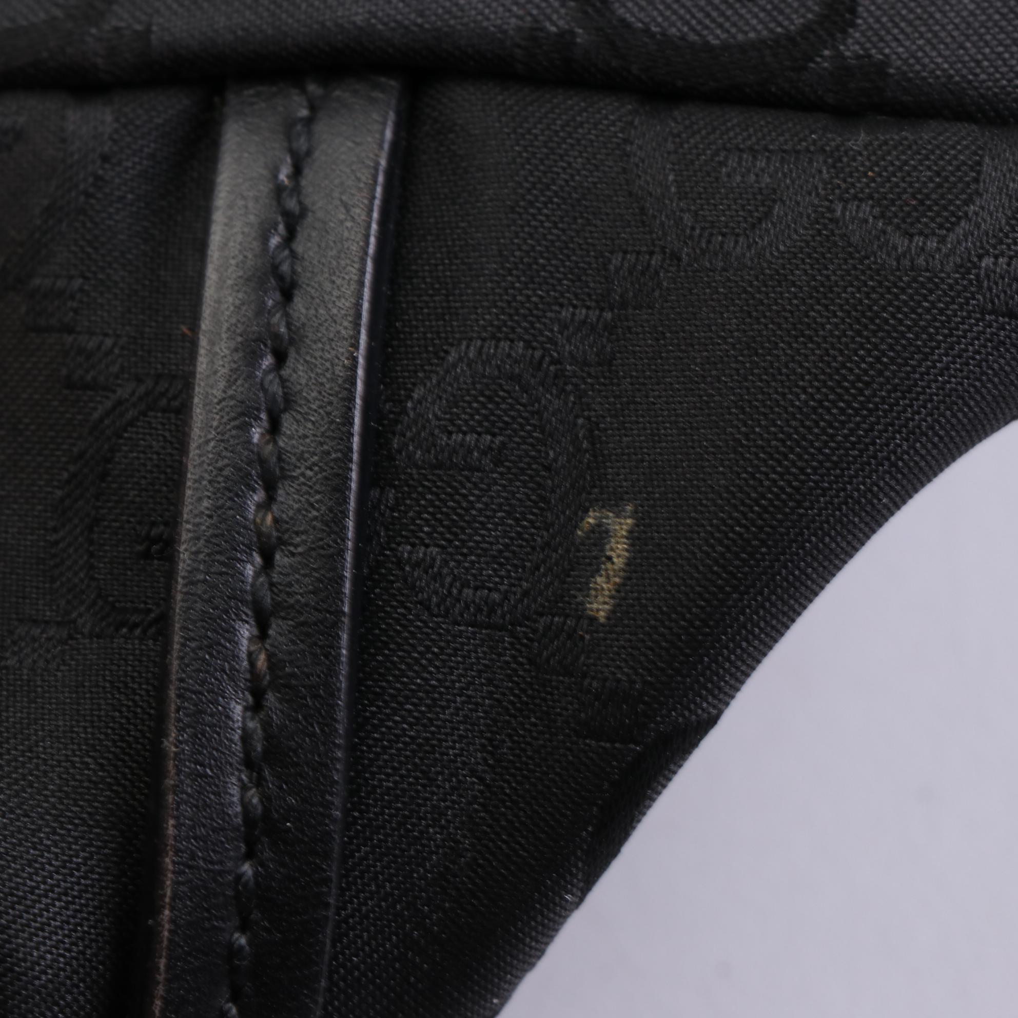 Gucci Gifford Tote Bag in Black GG Nylon Jacquard with Leather Handles