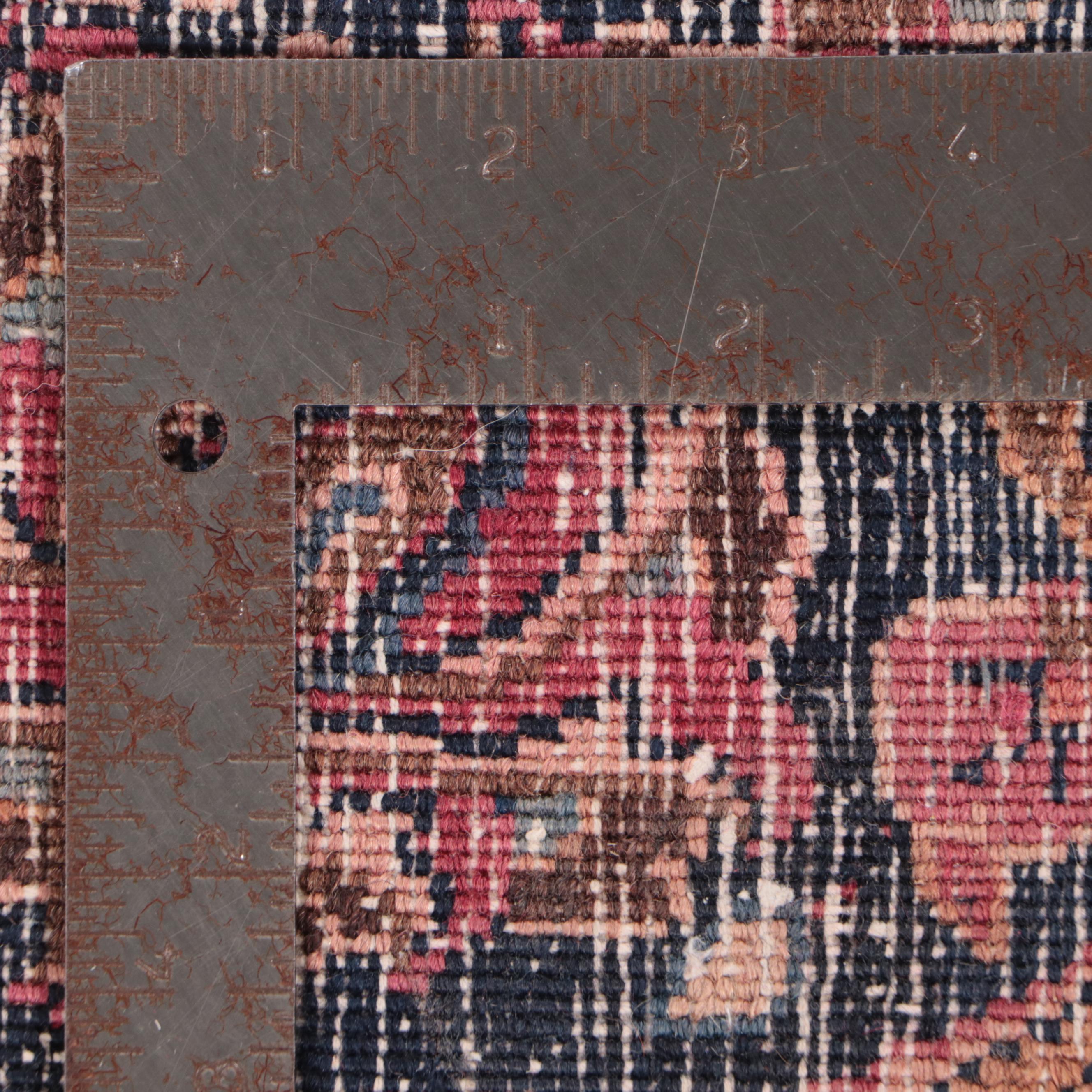 9'6 x 12'11 Hand-Knotted Persian Kashan Room Sized Rug