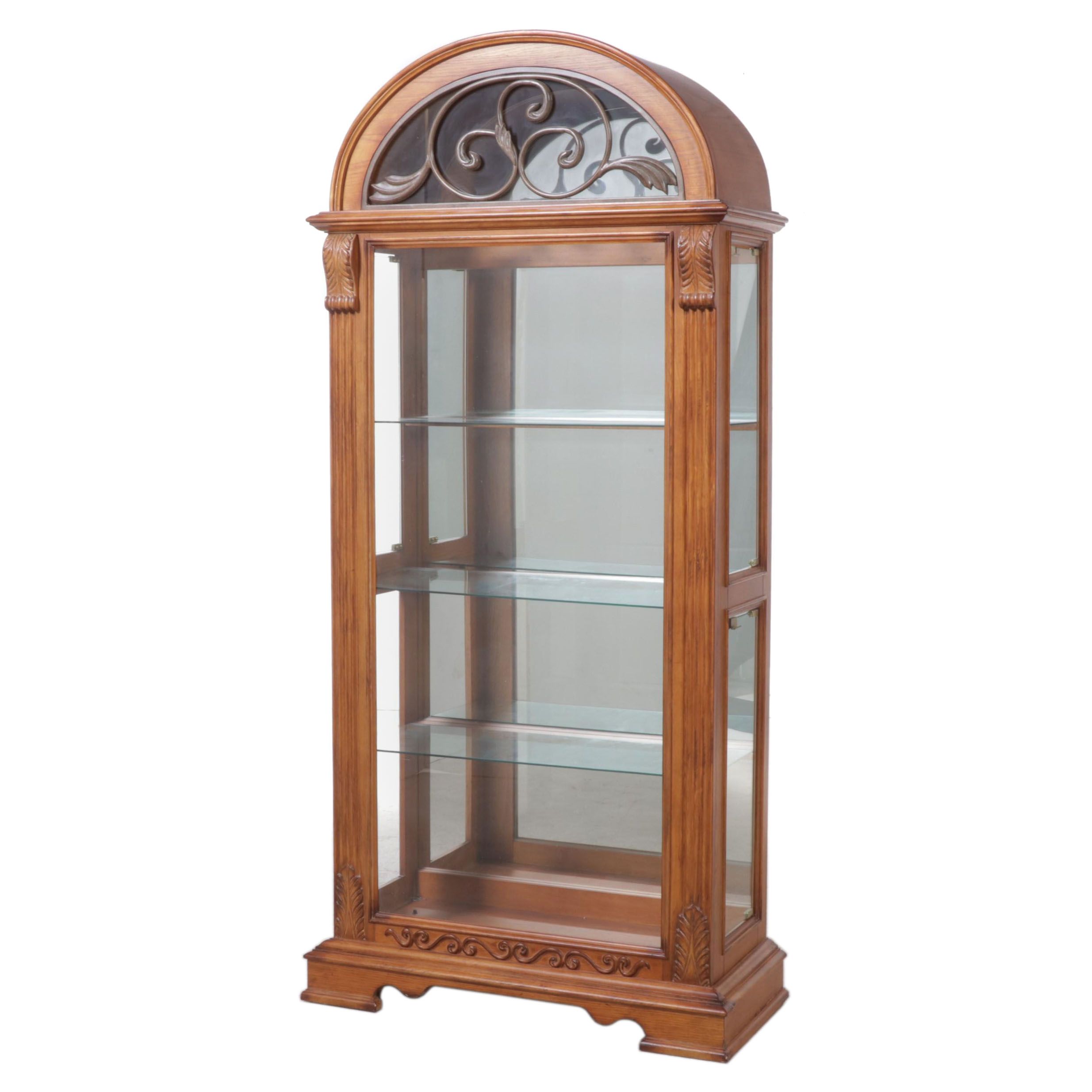 Ashley Furniture "Santa Barbara" Curio Cabinet in Rustic Oak Finish