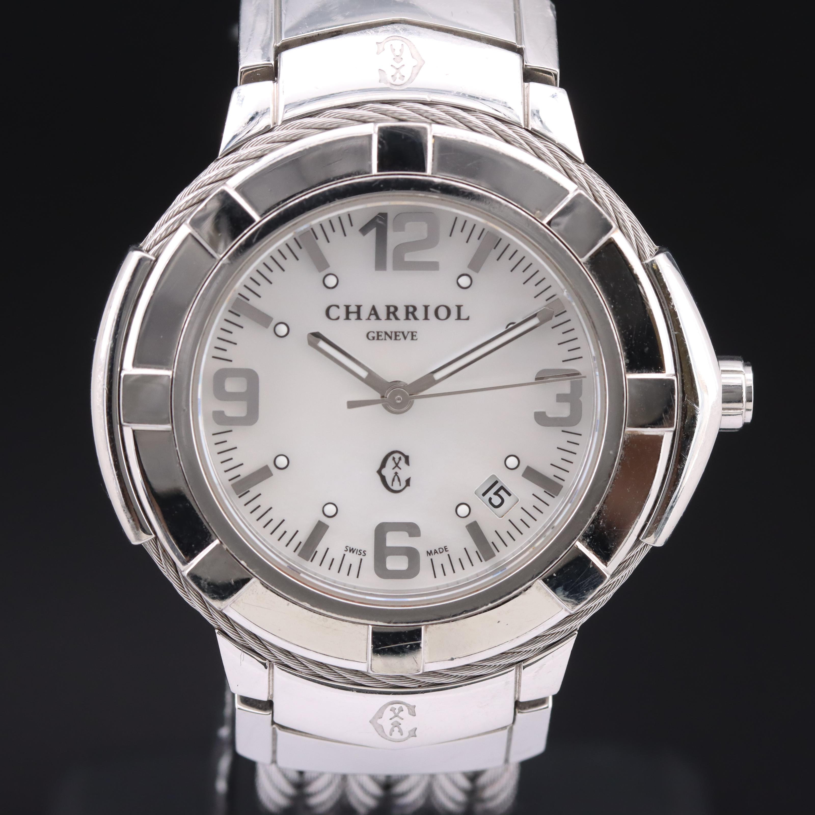 Charriol Celtic Mother-of-Pearl Dial Watch with Date