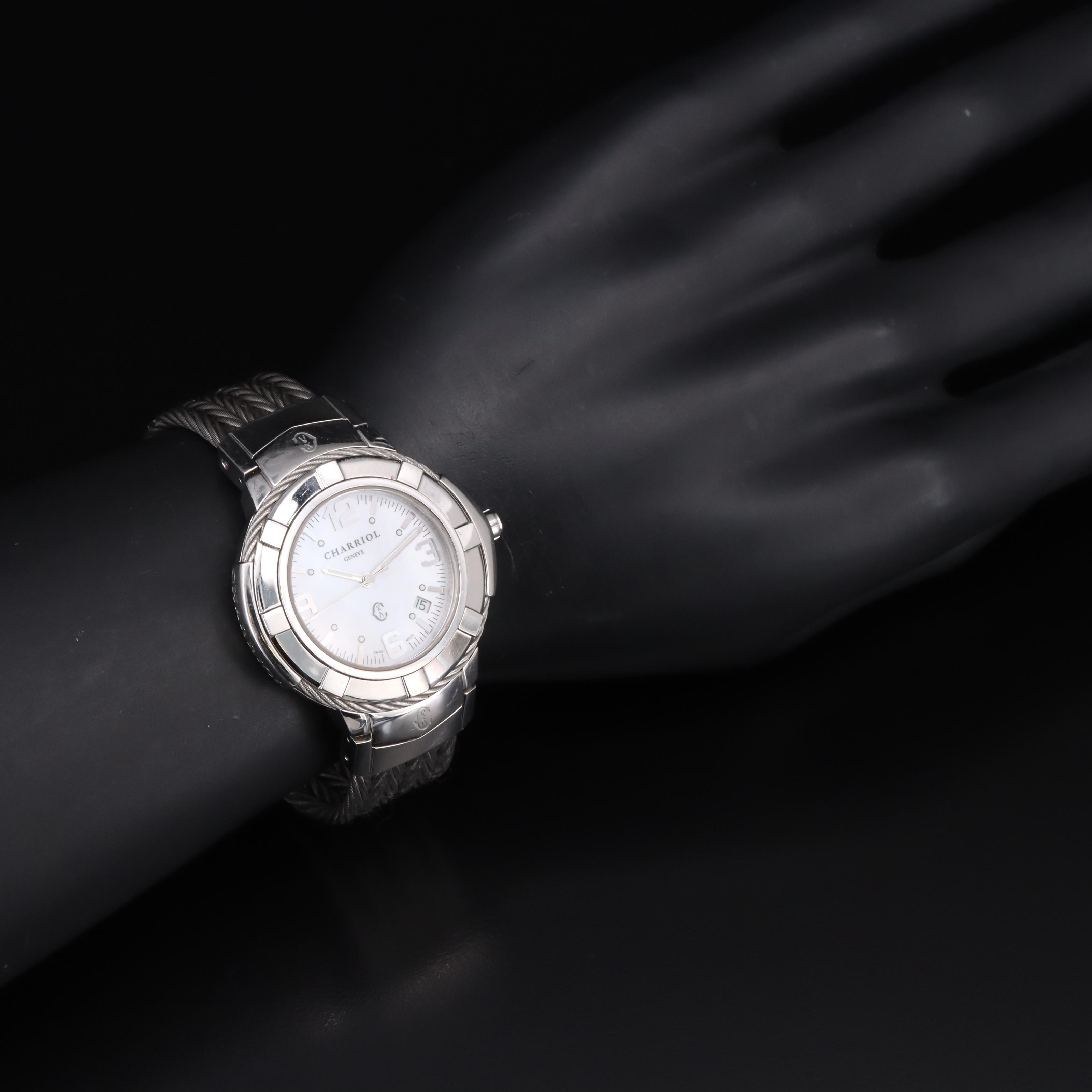 Charriol Celtic Mother-of-Pearl Dial Watch with Date