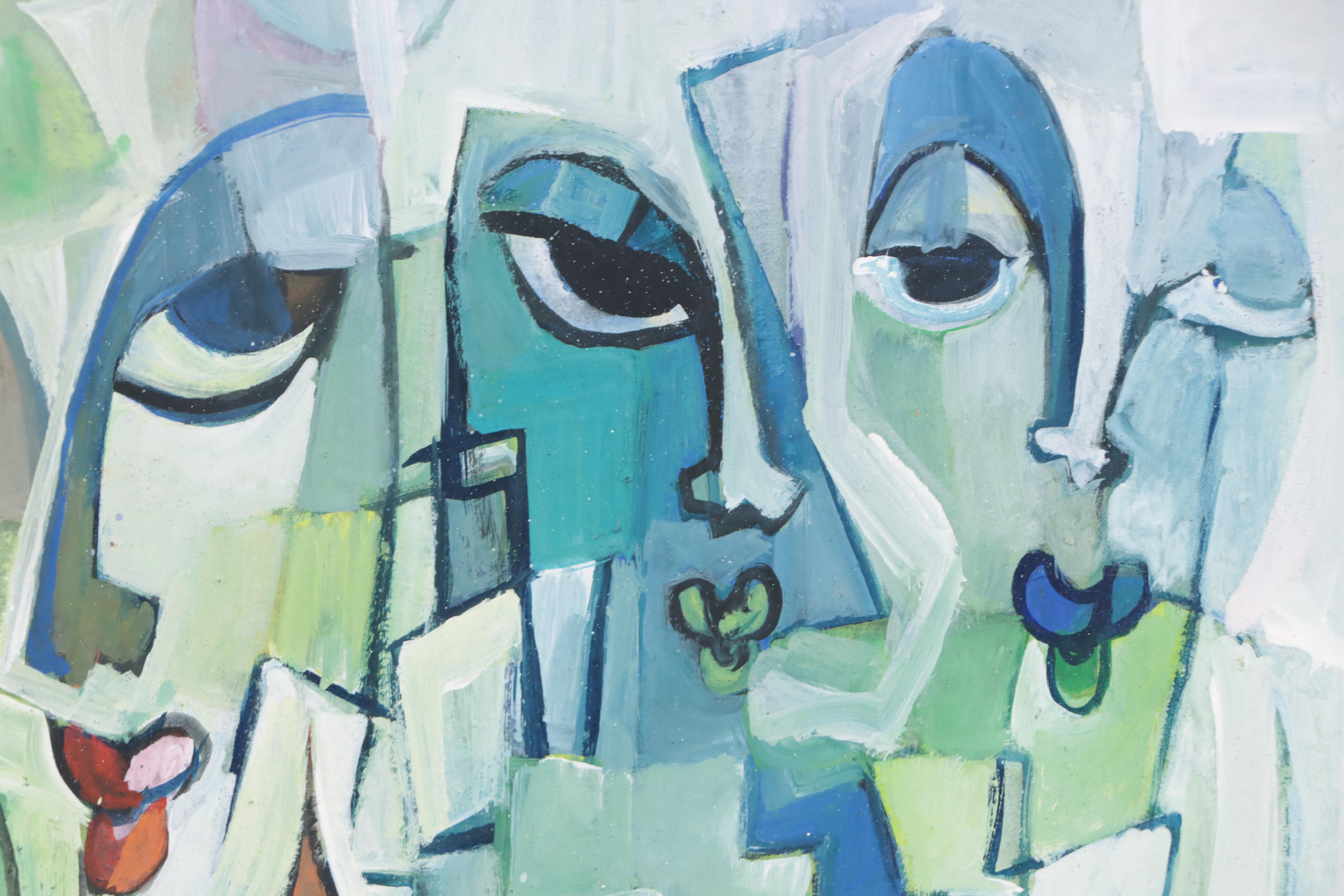 Ufuoma Evuarherhe Acrylic Painting "My Friends," 2021-2022