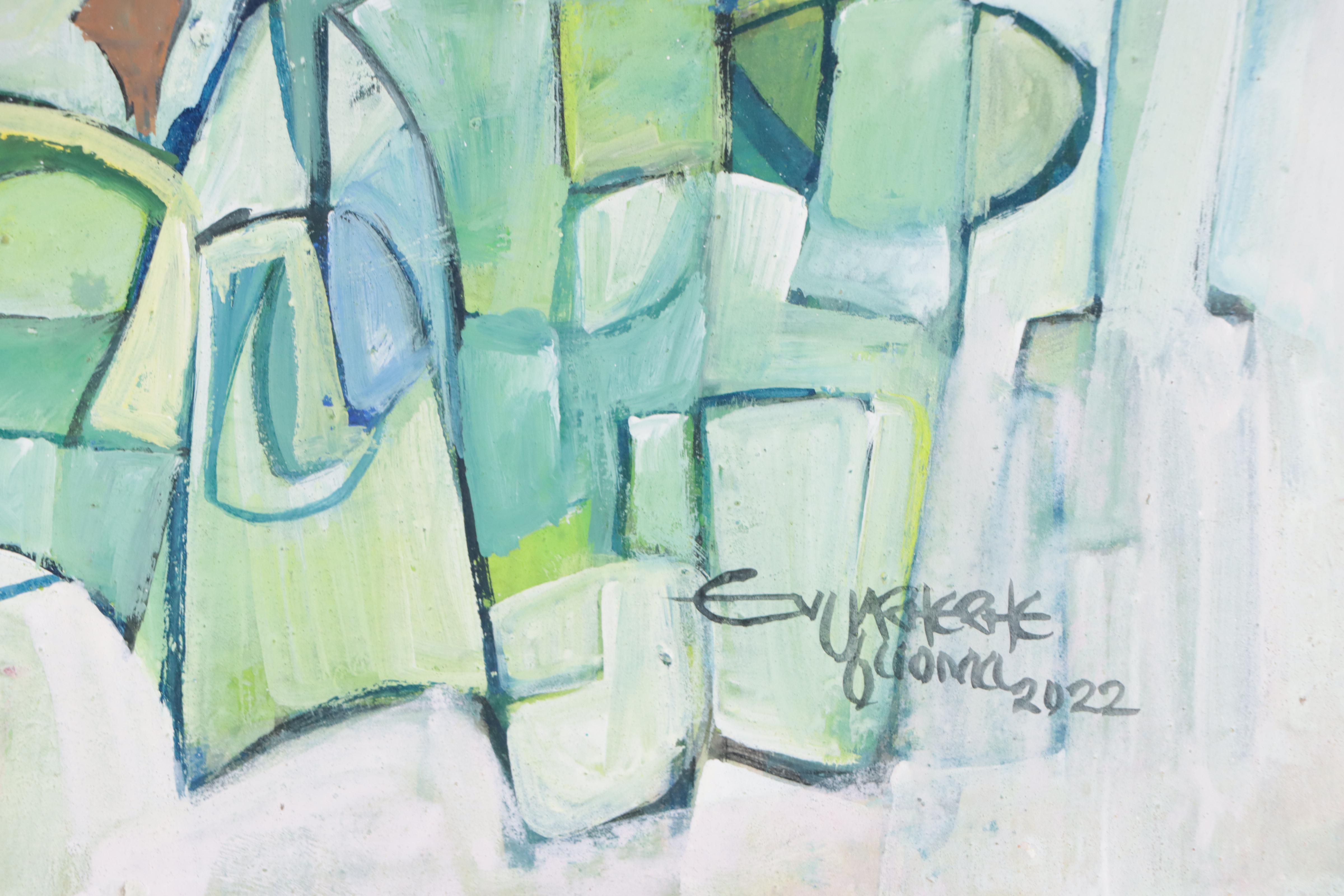 Ufuoma Evuarherhe Acrylic Painting "My Friends," 2021-2022