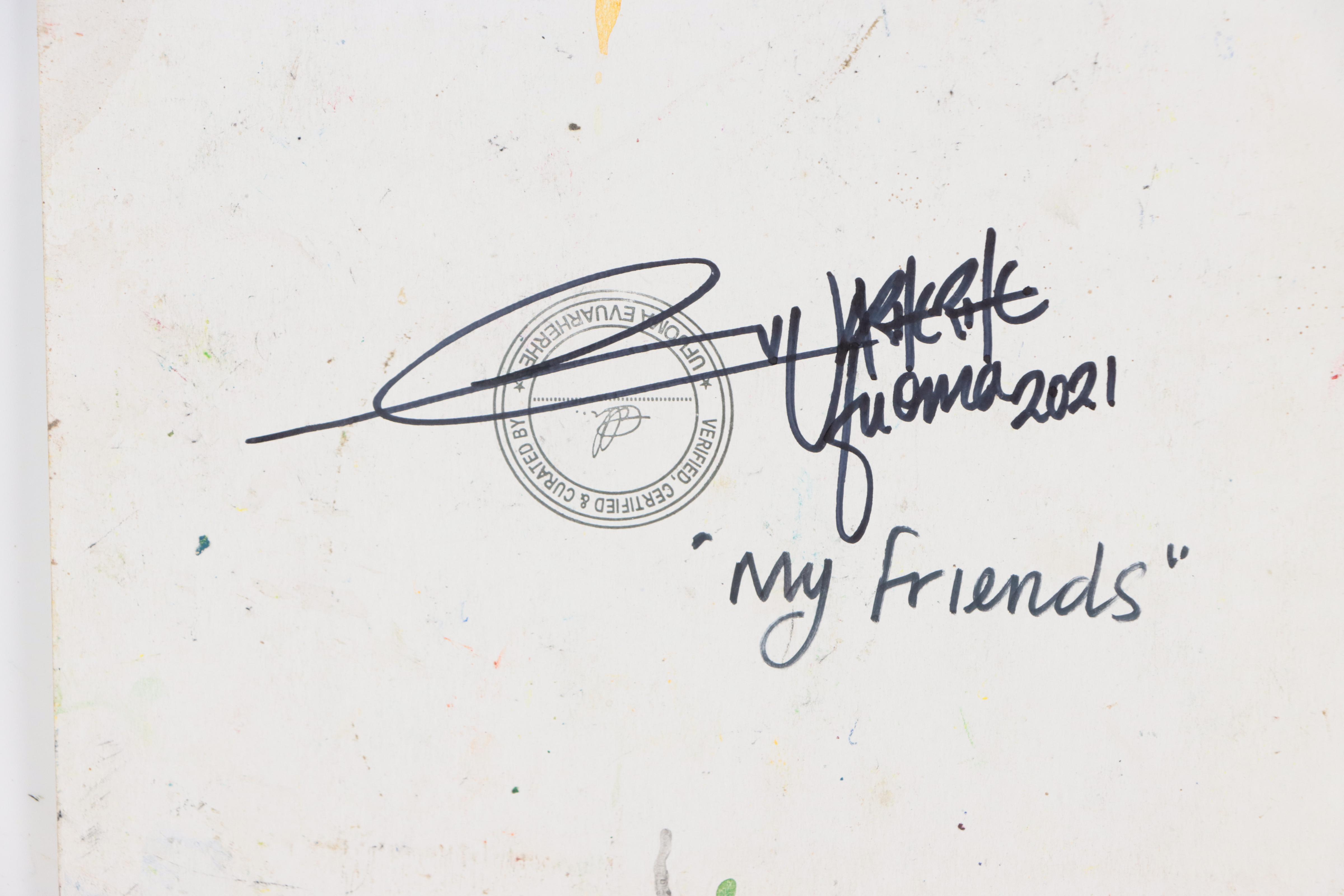 Ufuoma Evuarherhe Acrylic Painting "My Friends," 2021-2022