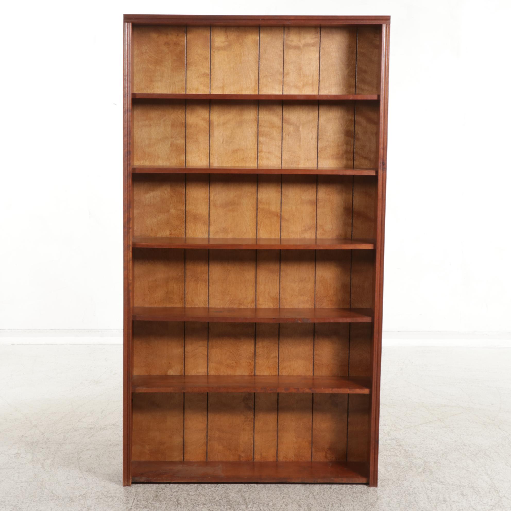 Custom Rustic Cherrywood Bookcase, Late 20th Century