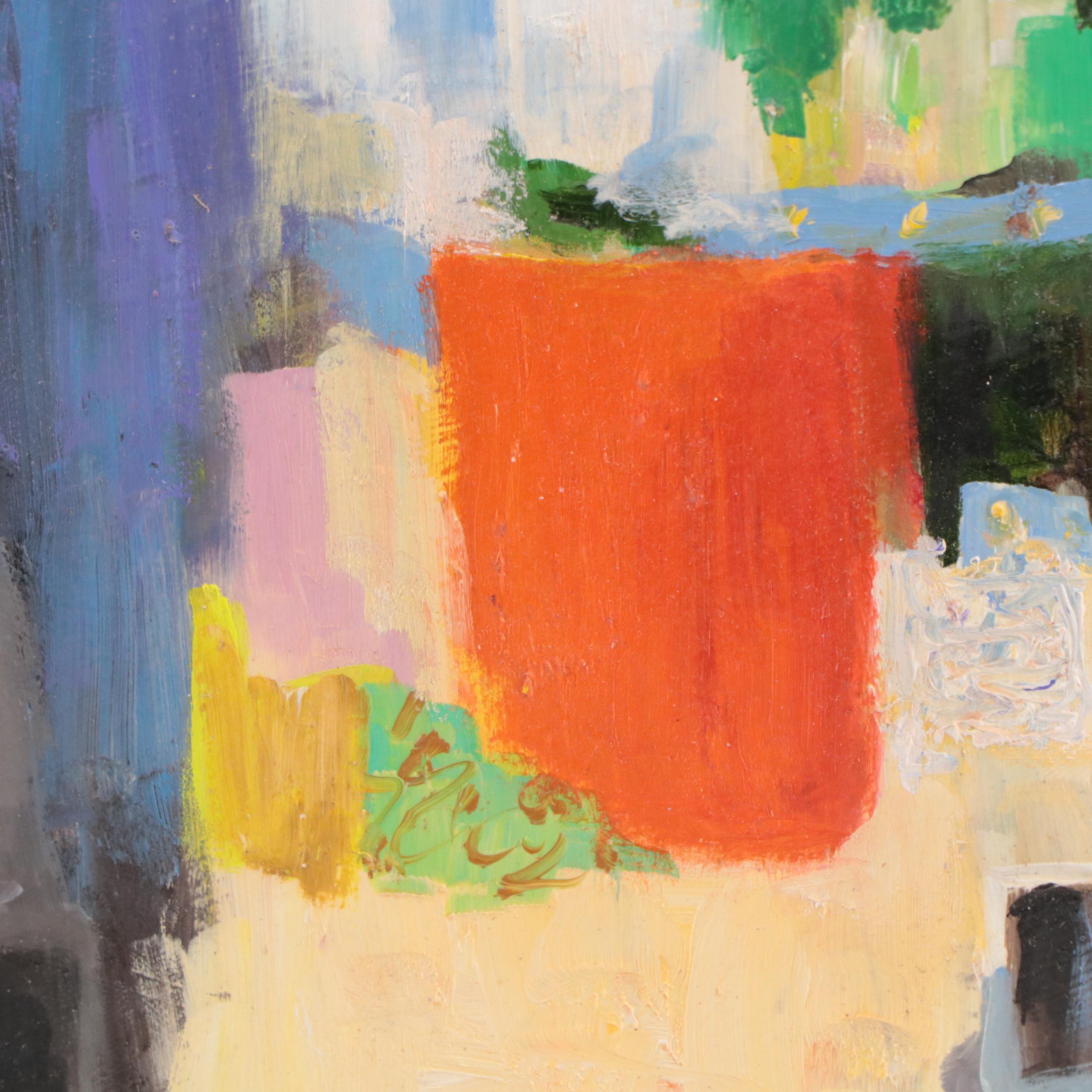 Nino Pippa Oil Painting "Venice - Side Canal / Laundry Day," 2018