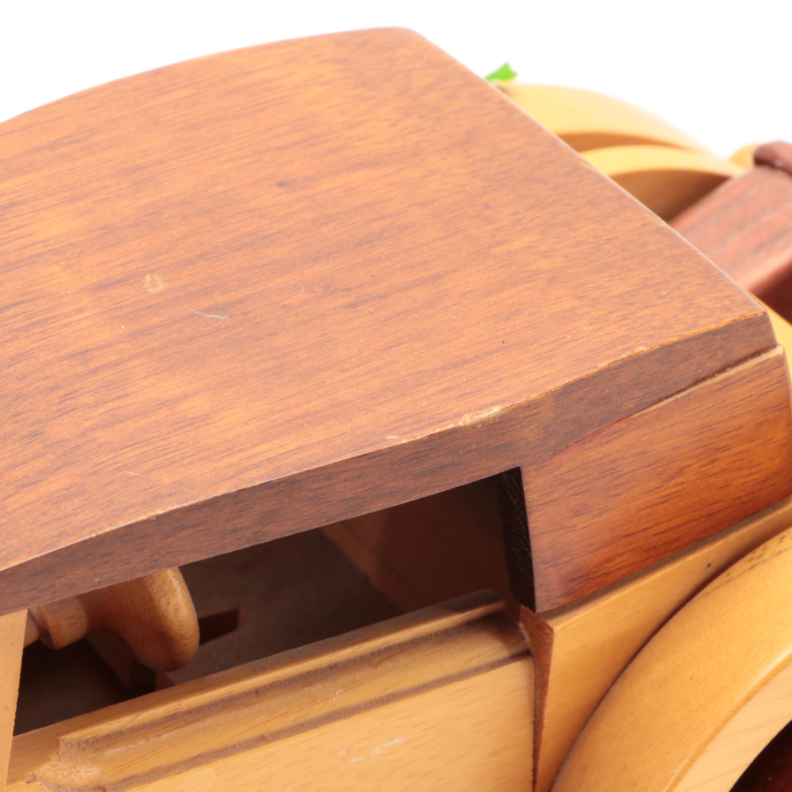 Auburn Speedster and Model T Style Carved Wooden Cars