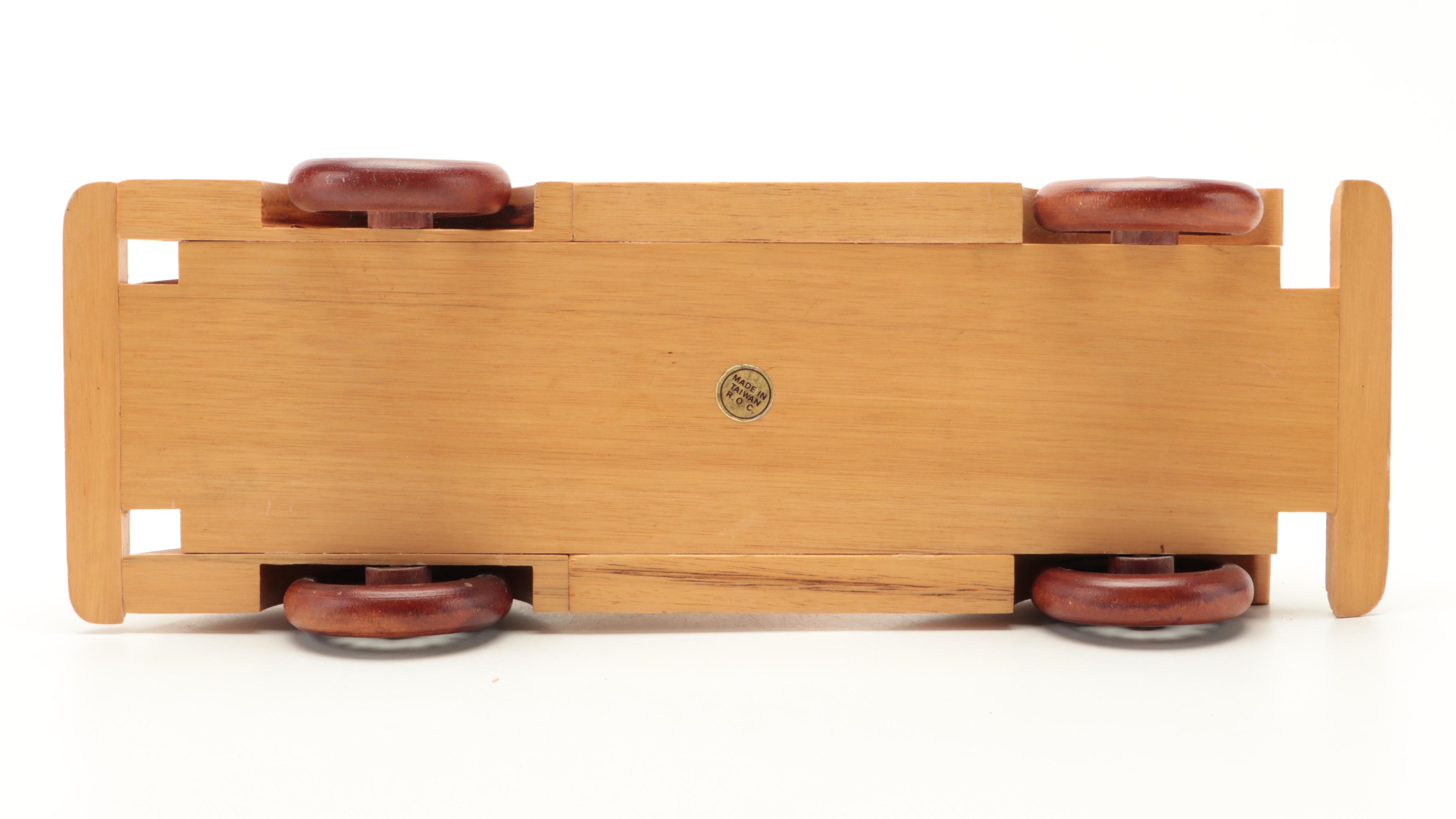 Auburn Speedster and Model T Style Carved Wooden Cars