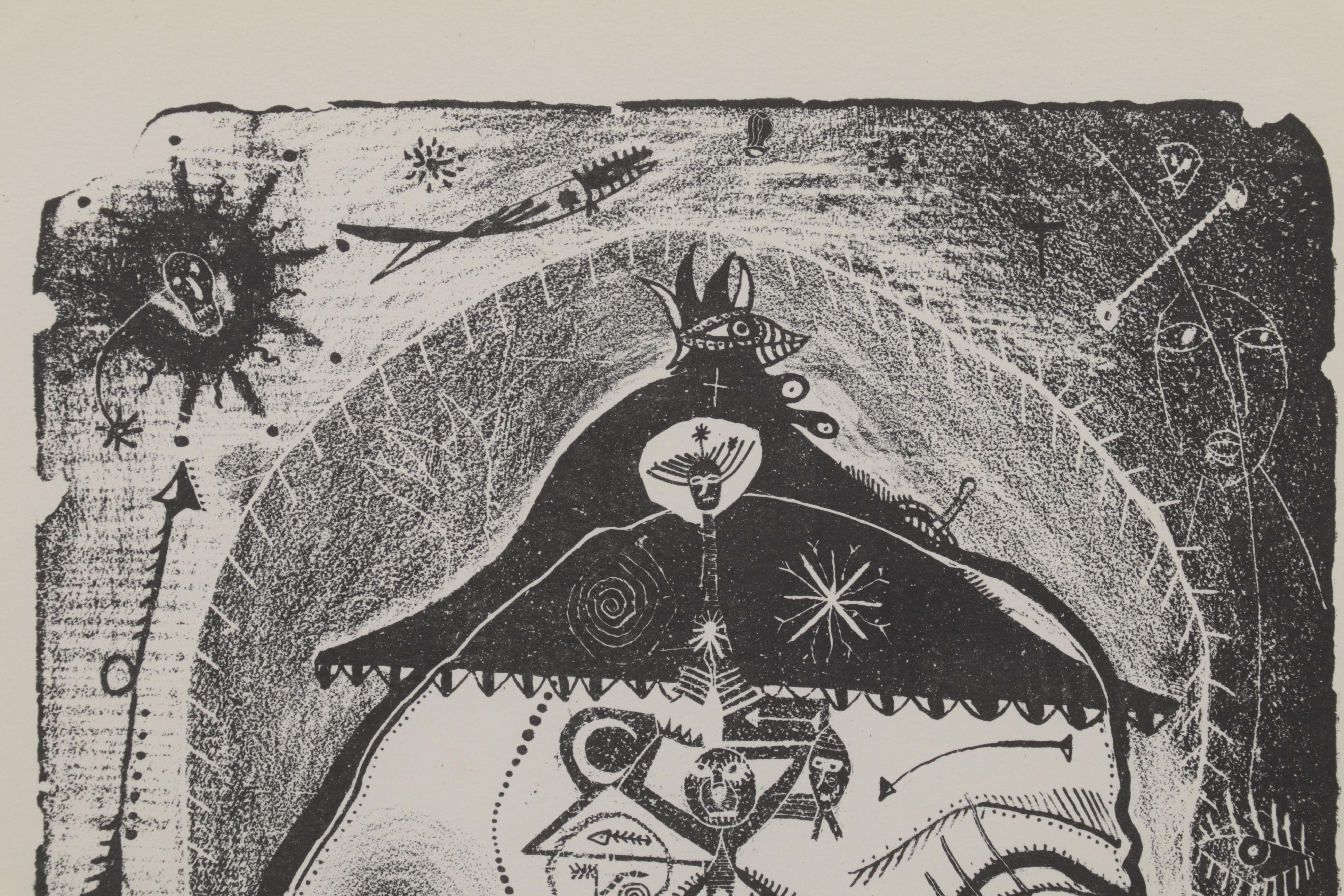 Joan Ponç Lithograph From "Deu Litografies," 1949