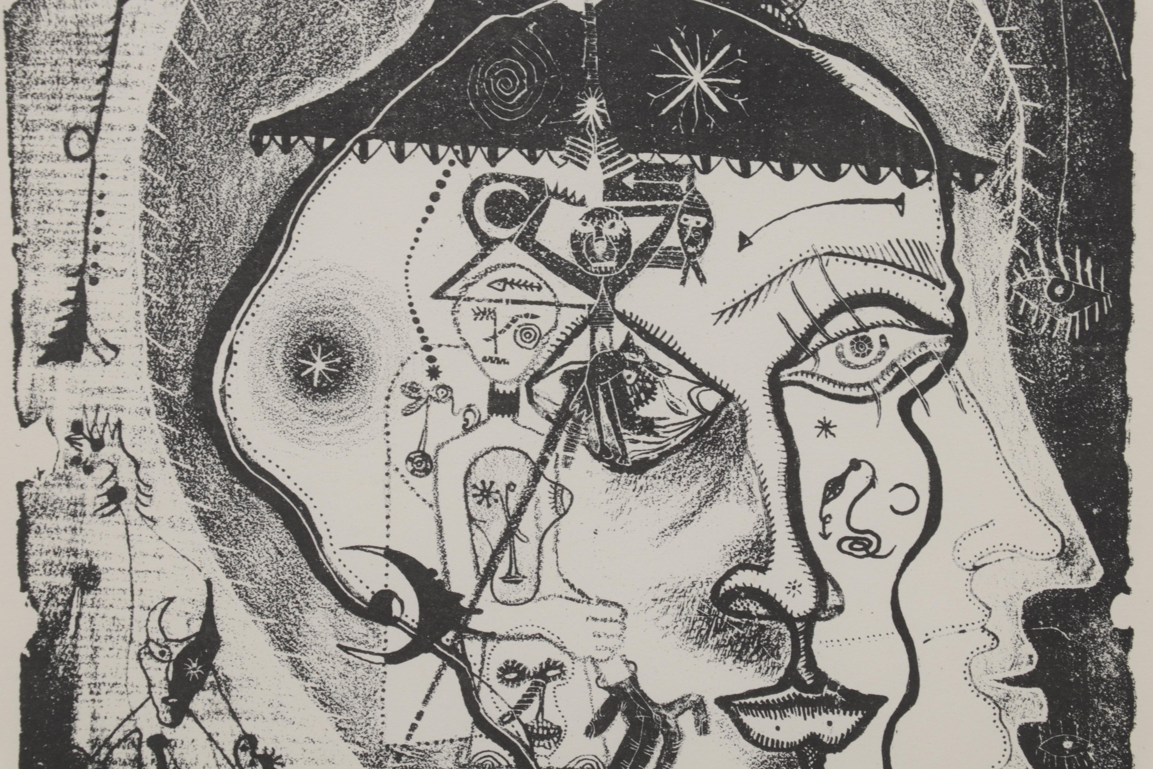 Joan Ponç Lithograph From "Deu Litografies," 1949