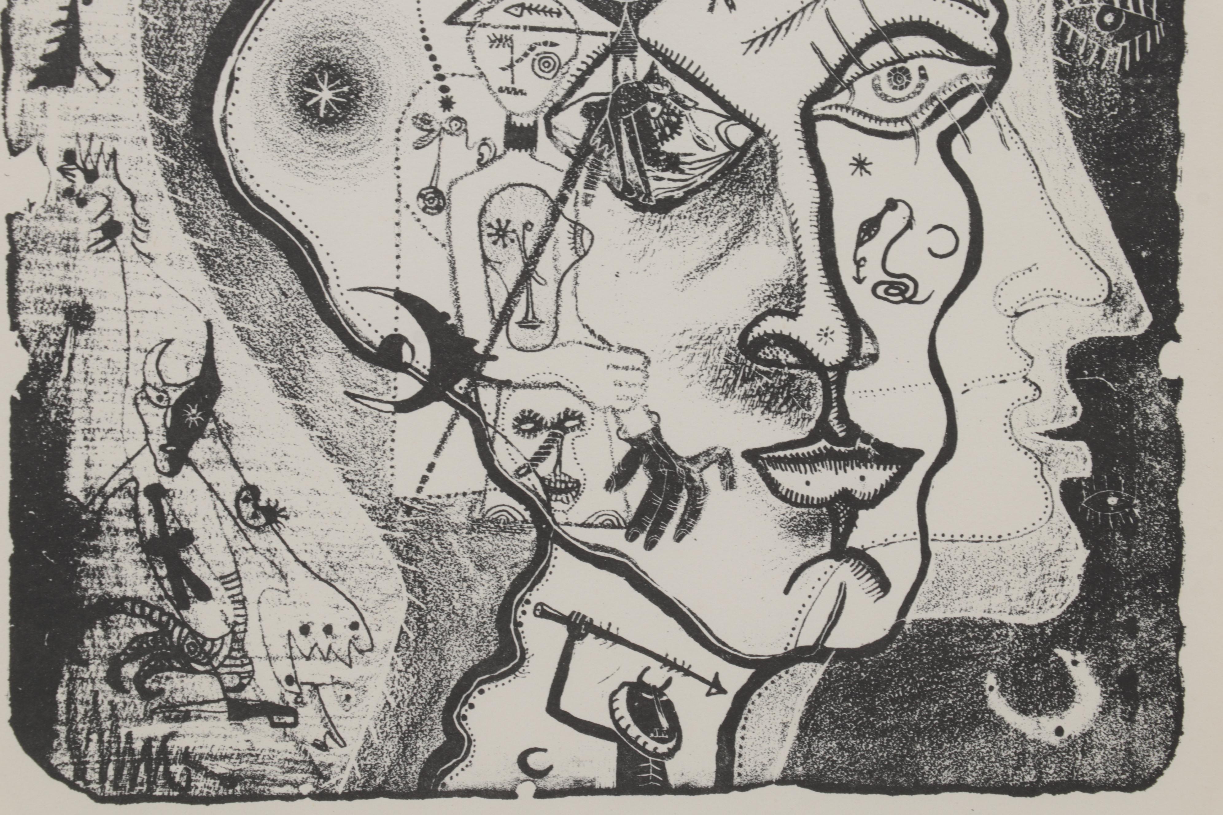 Joan Ponç Lithograph From "Deu Litografies," 1949