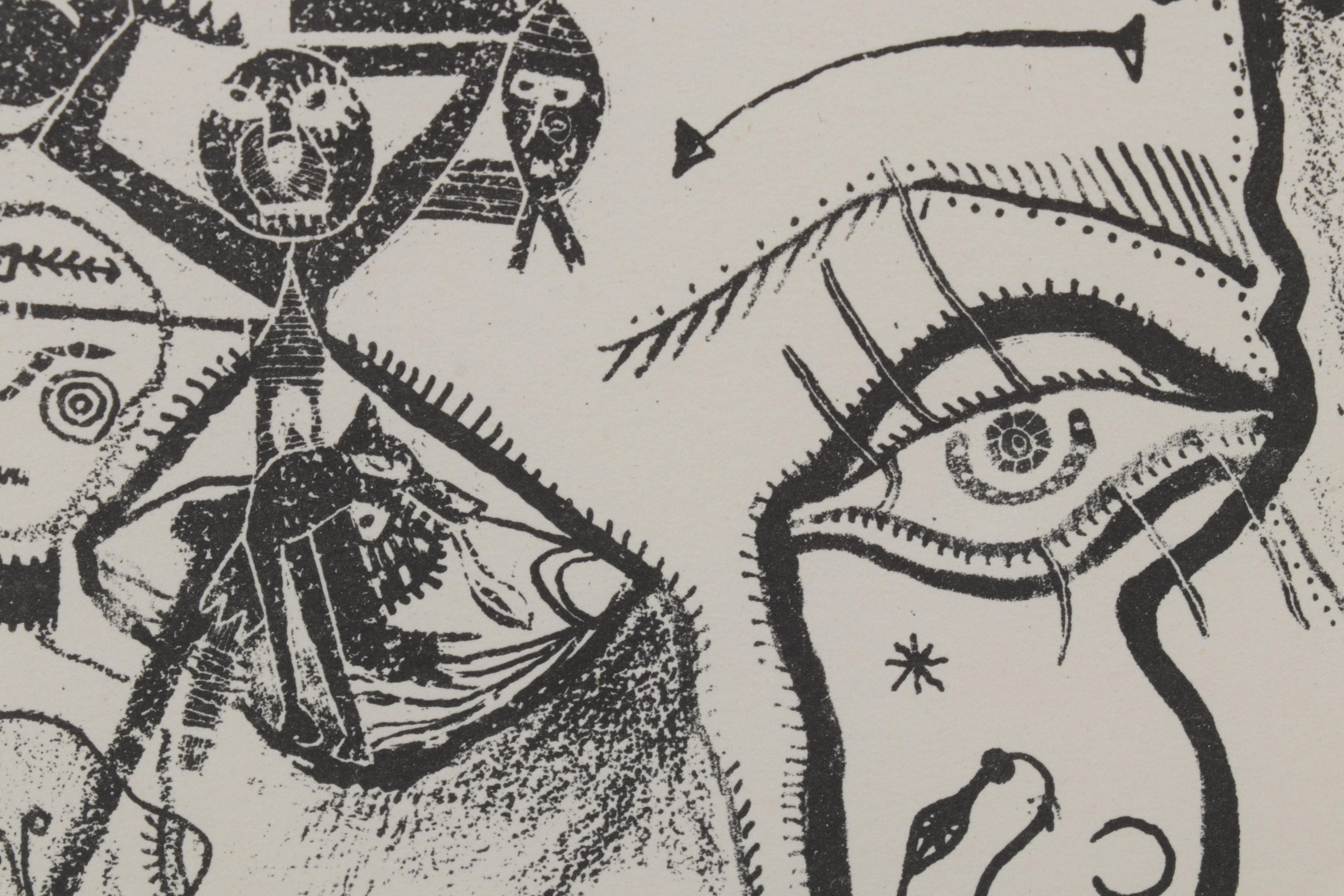 Joan Ponç Lithograph From "Deu Litografies," 1949