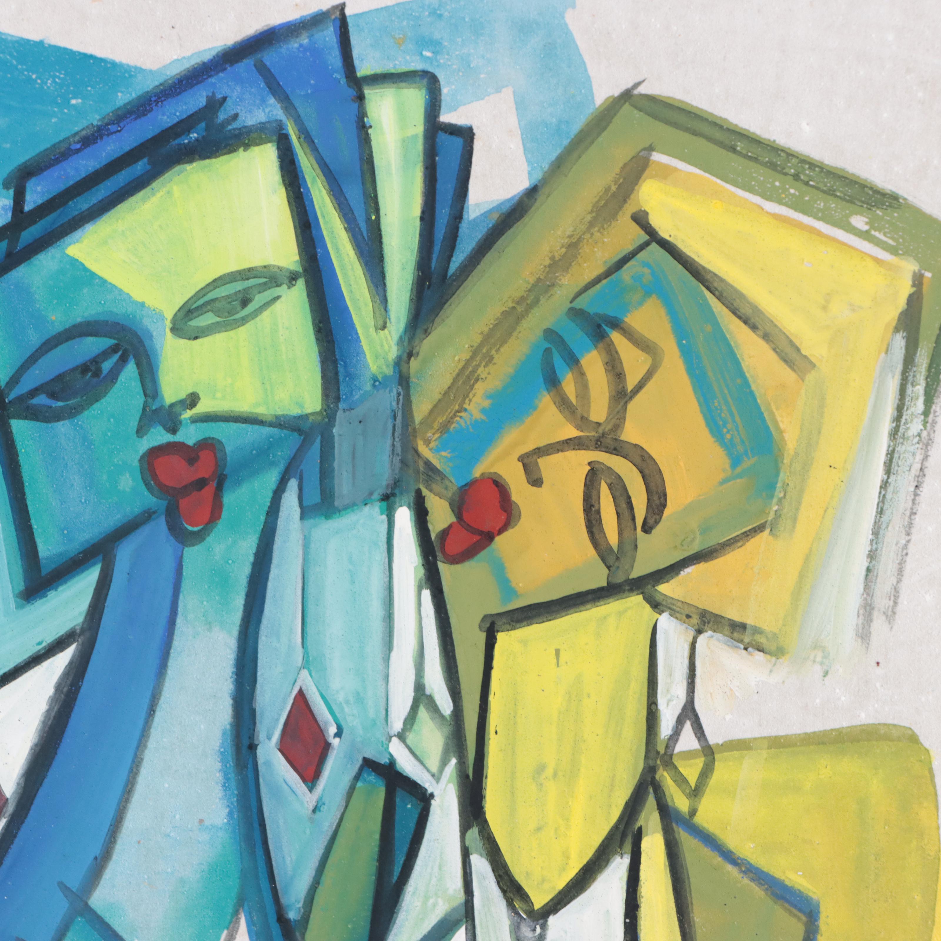 Ufuoma Evuarherhe Acrylic Painting "Three Friends," 2022