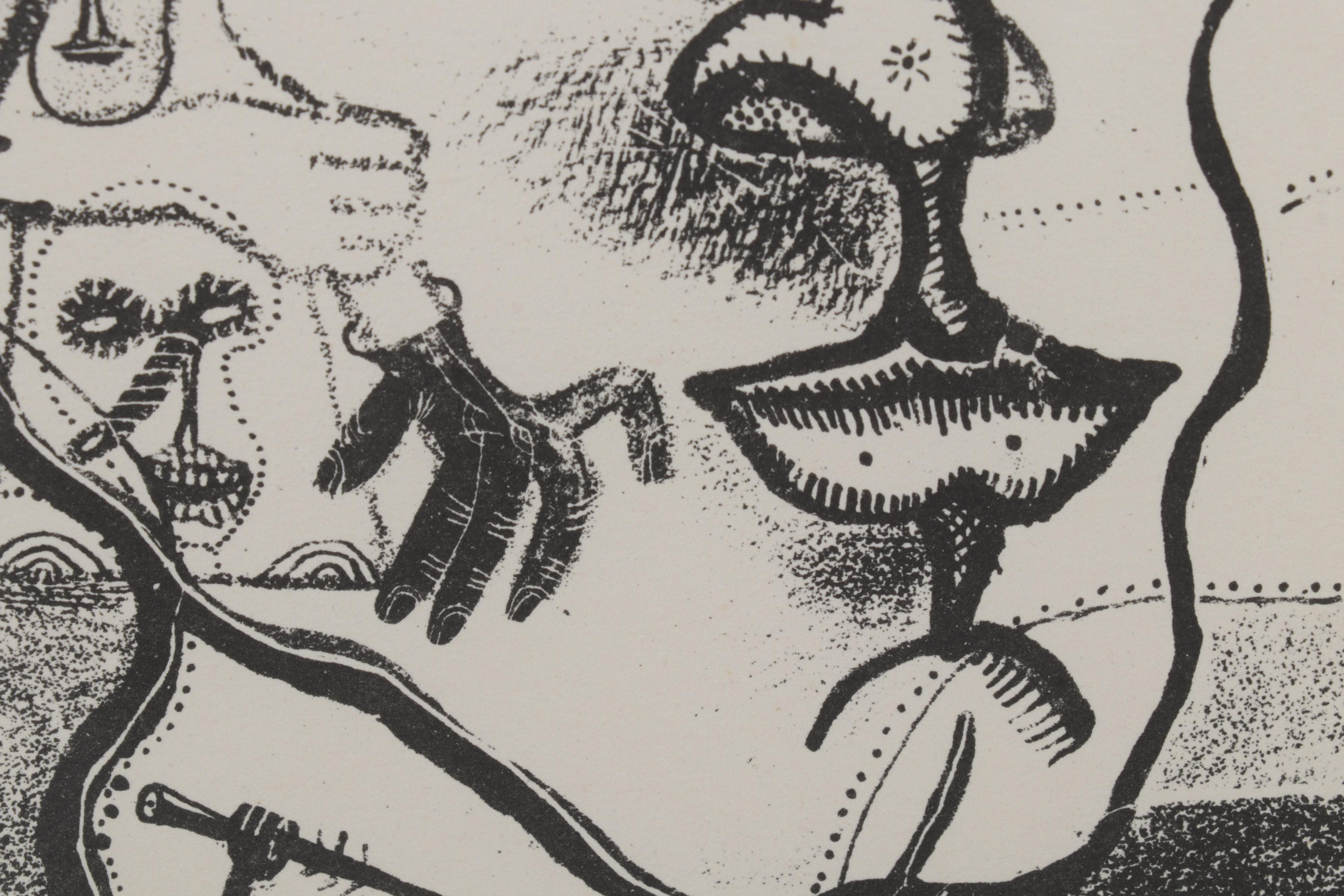 Joan Ponç Lithograph From "Deu Litografies," 1949