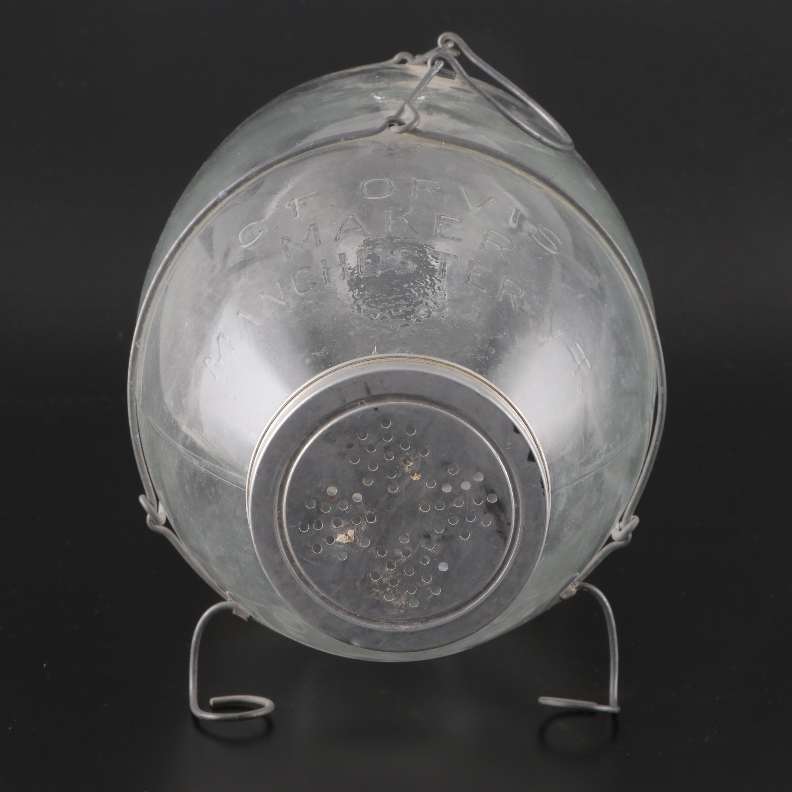 C.F. Orvis Glass Minnow Trap with Wire Stand