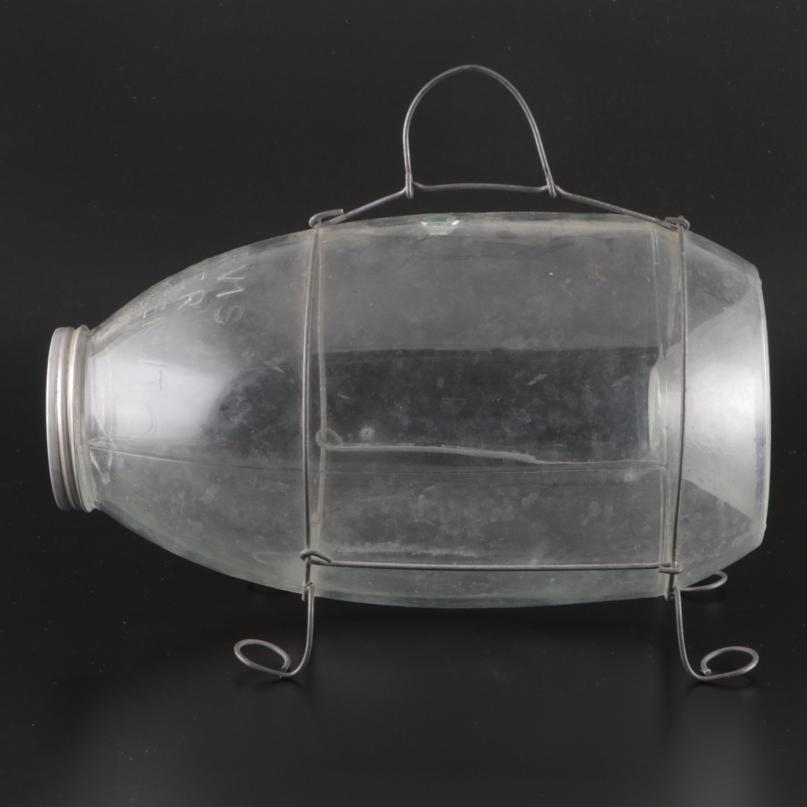 C.F. Orvis Glass Minnow Trap with Wire Stand