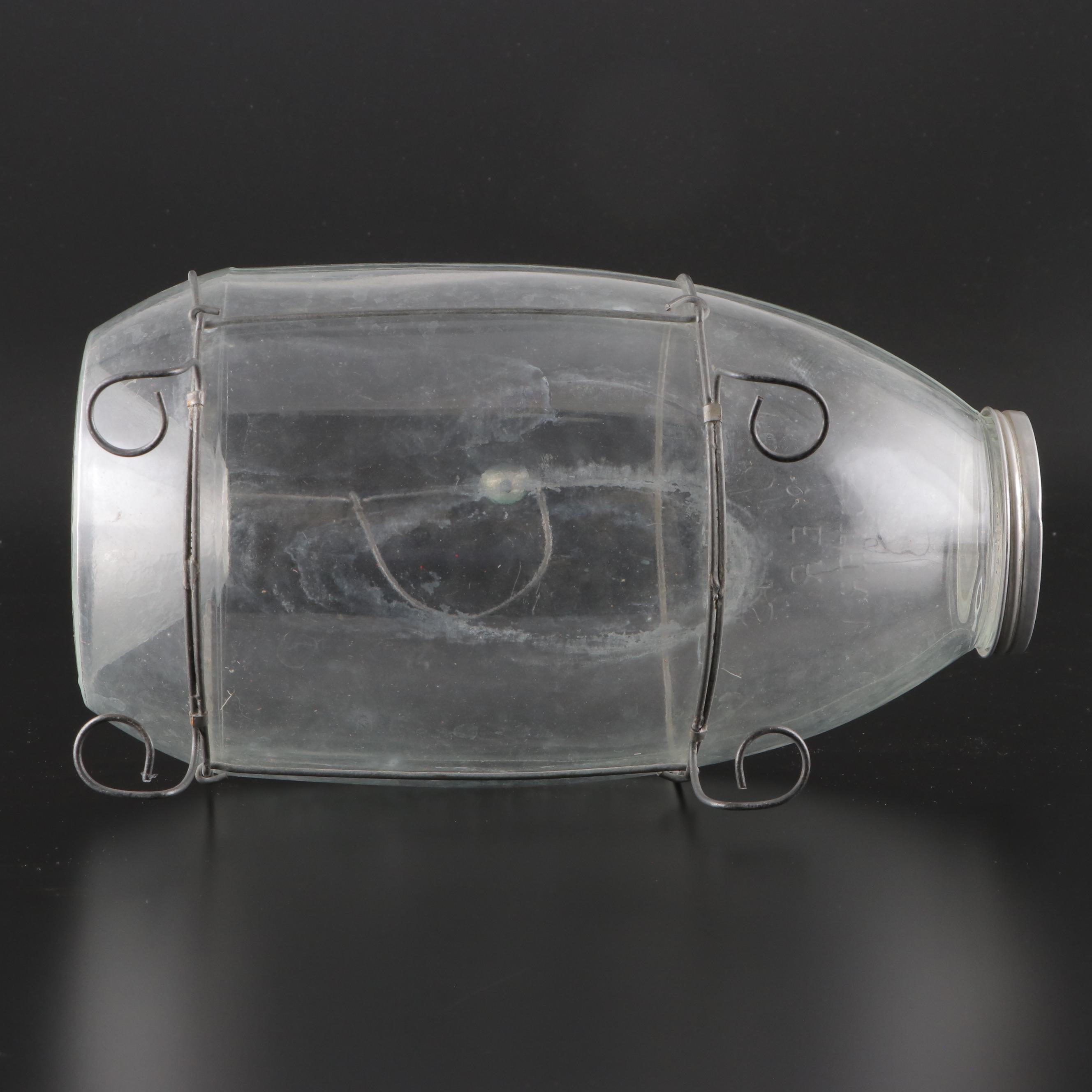 C.F. Orvis Glass Minnow Trap with Wire Stand