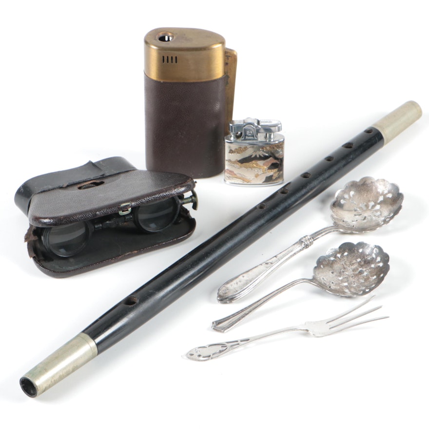 American Sterling Silver Utensils with La Mignonne Opera Glasses and More