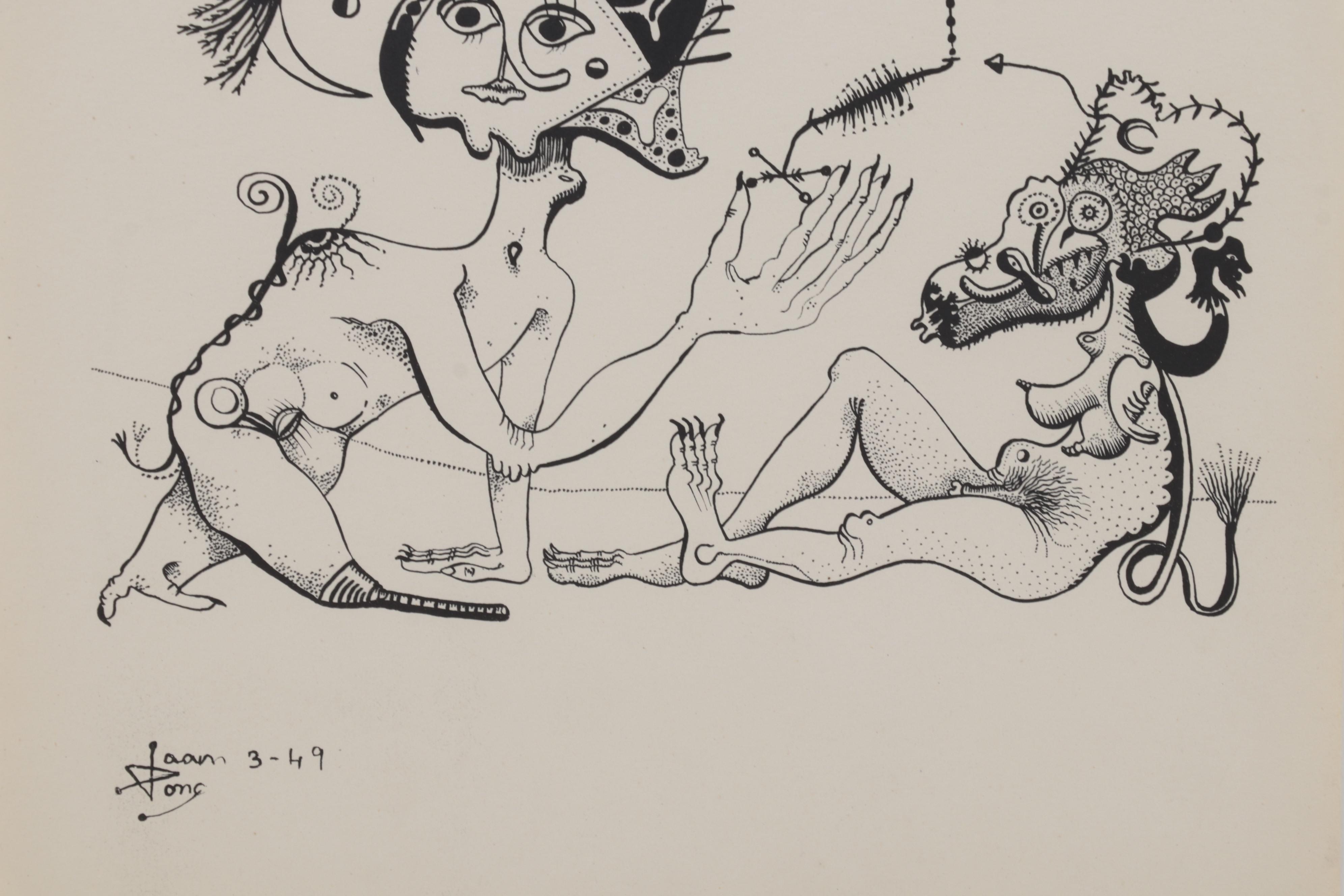 Joan Ponç Lithograph From "Deu Litografies," 1949