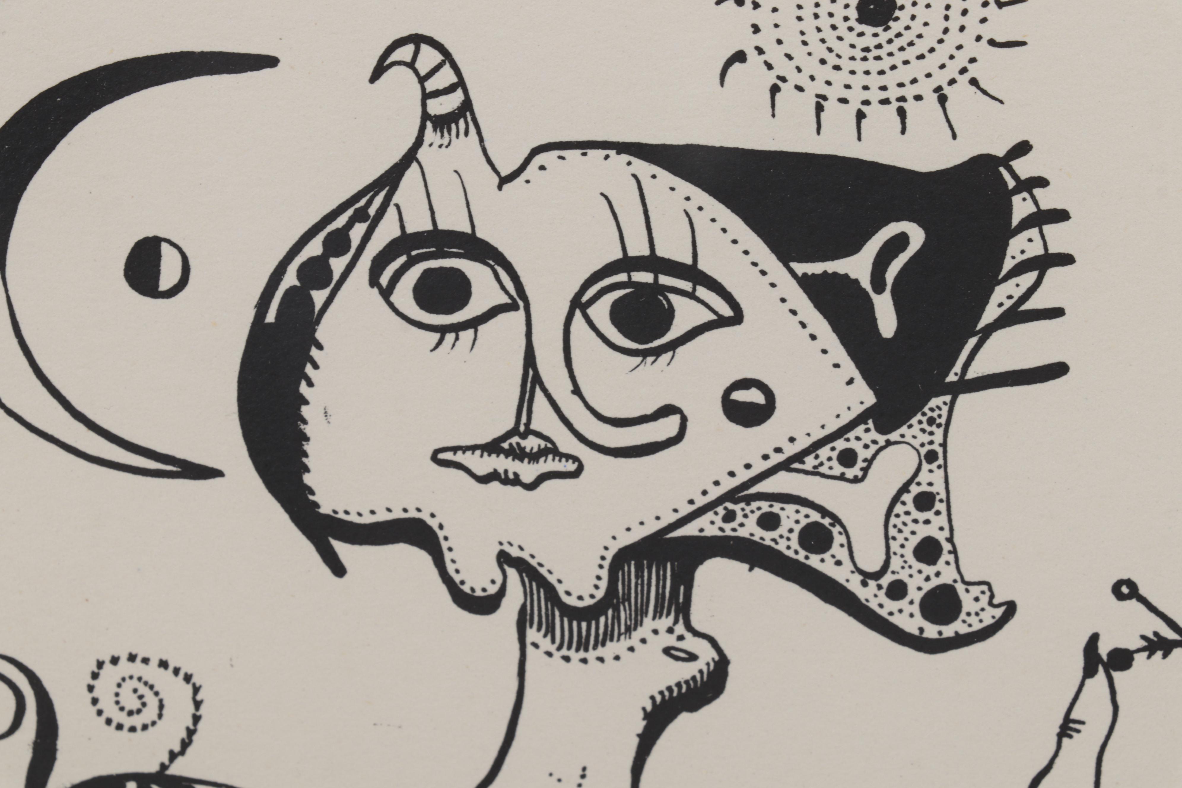 Joan Ponç Lithograph From "Deu Litografies," 1949