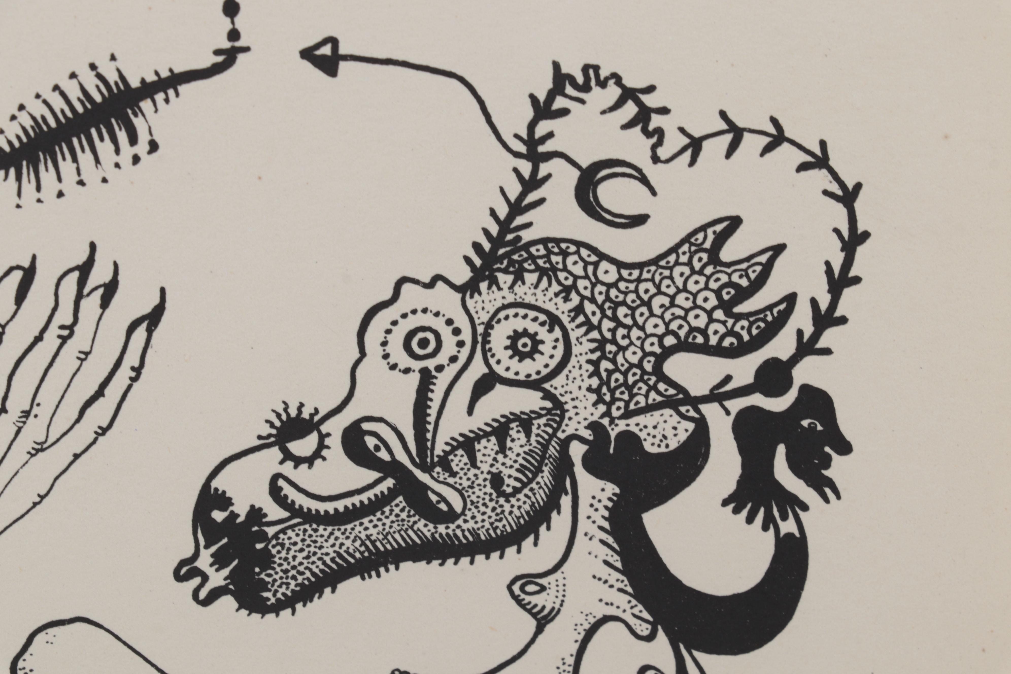 Joan Ponç Lithograph From "Deu Litografies," 1949