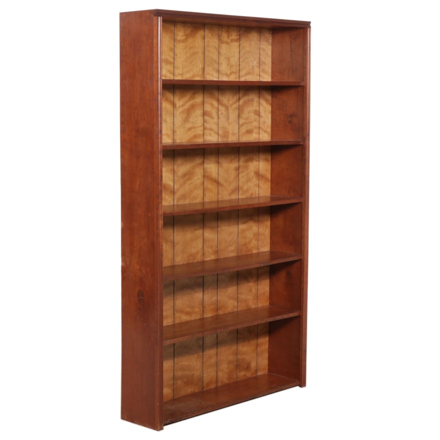 Custom Rustic Cherrywood Bookcase, Late 20th Century