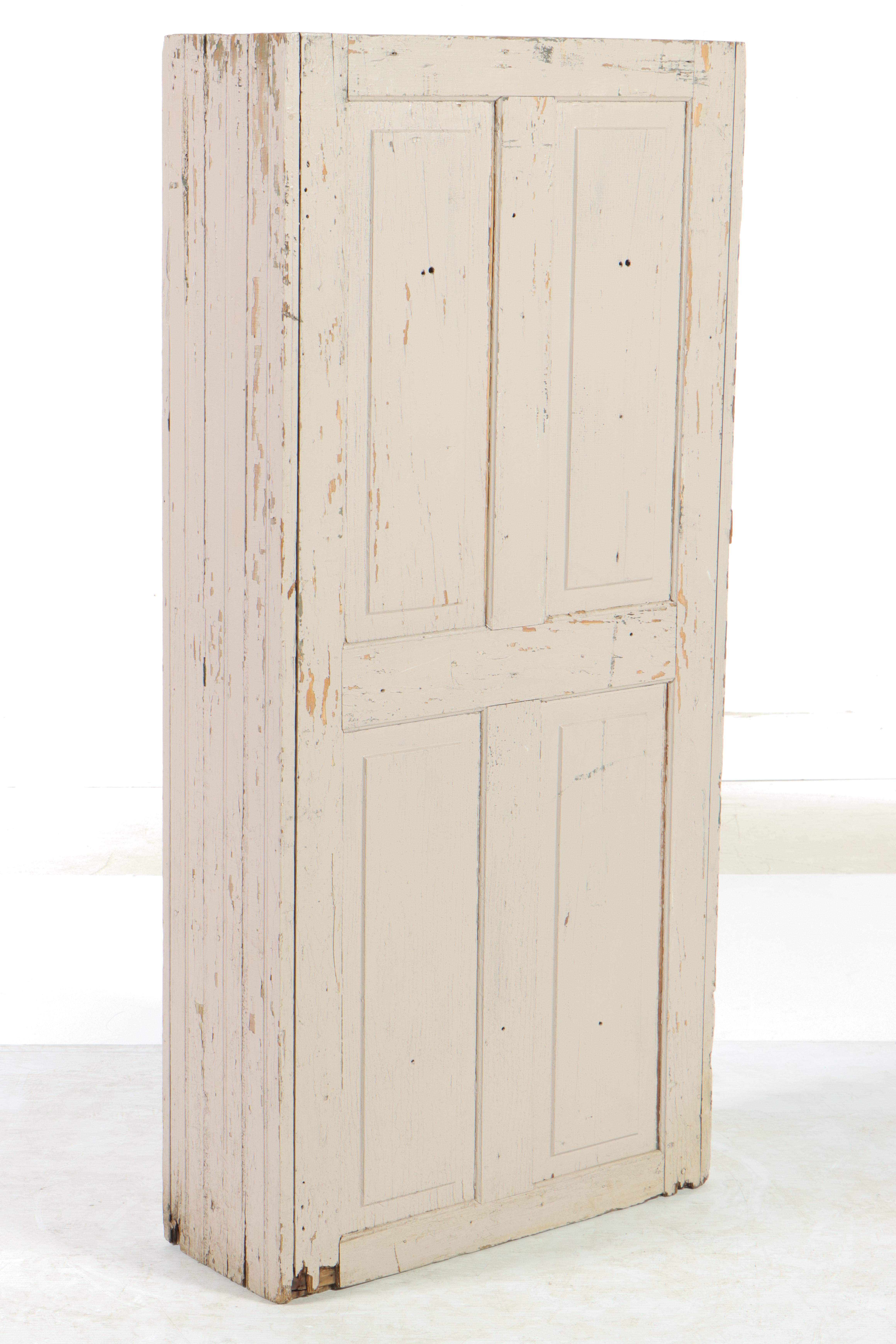 Cream-Painted Wainscot Cupboard, Early 20th Century