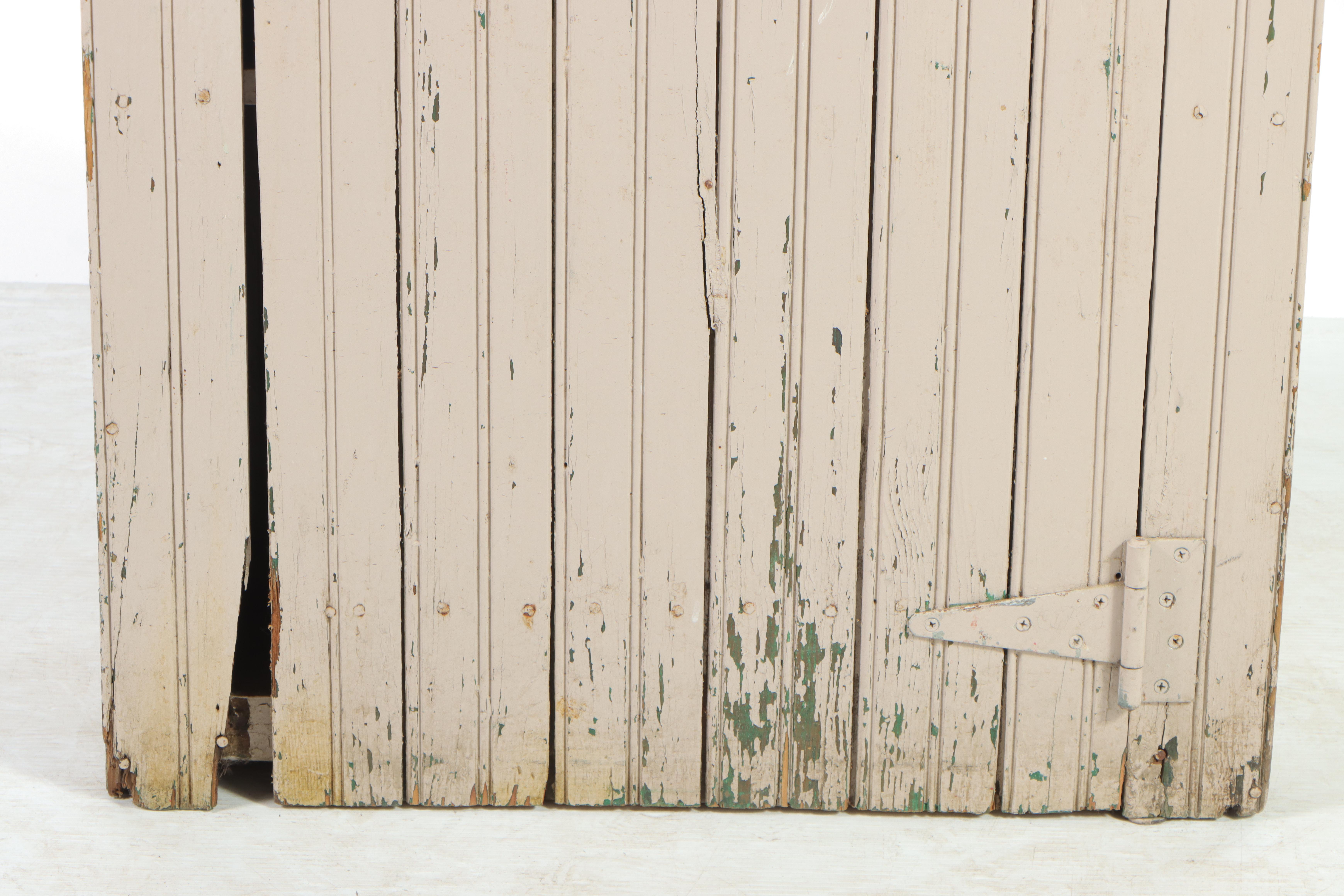 Cream-Painted Wainscot Cupboard, Early 20th Century