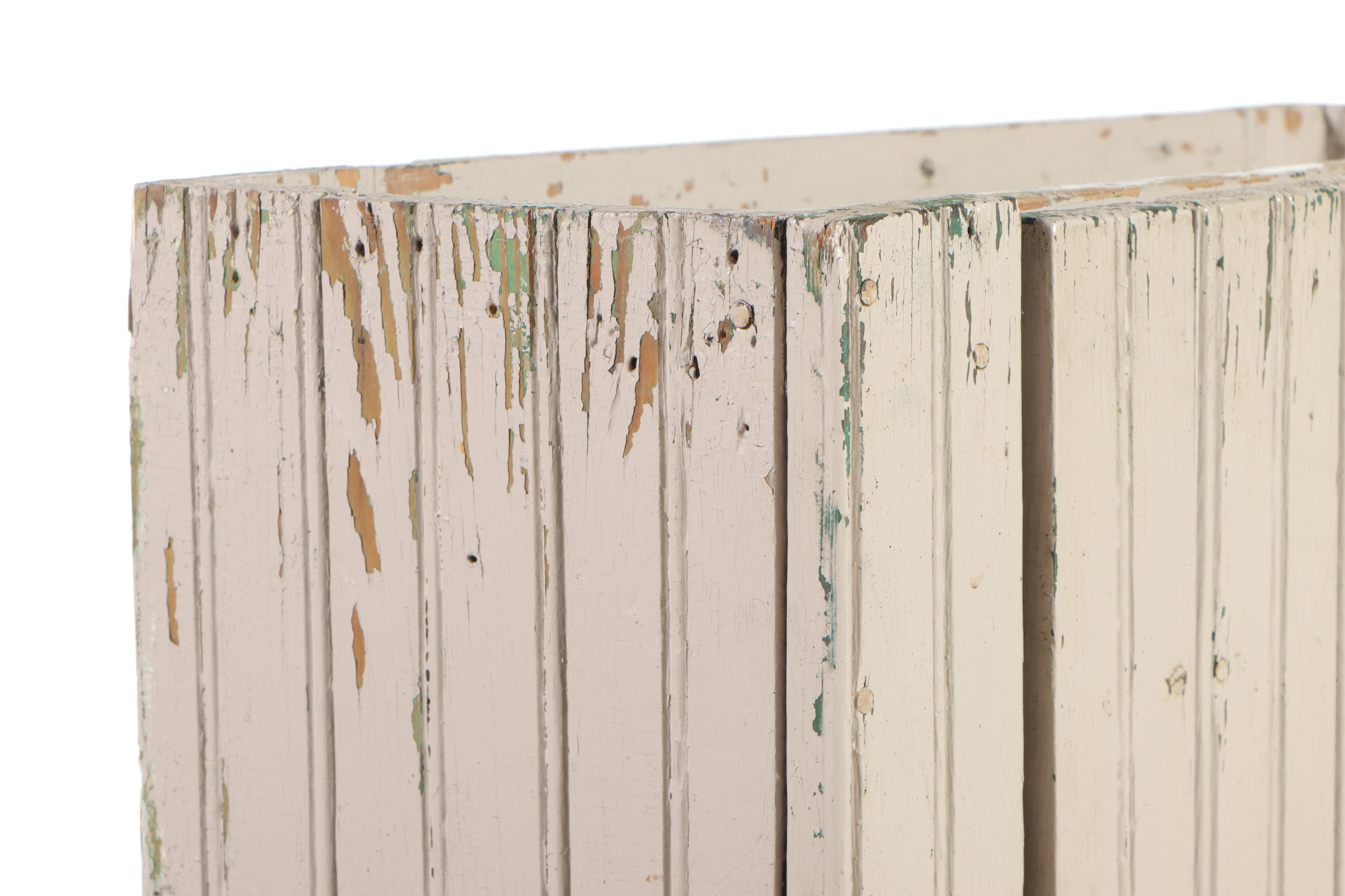 Cream-Painted Wainscot Cupboard, Early 20th Century