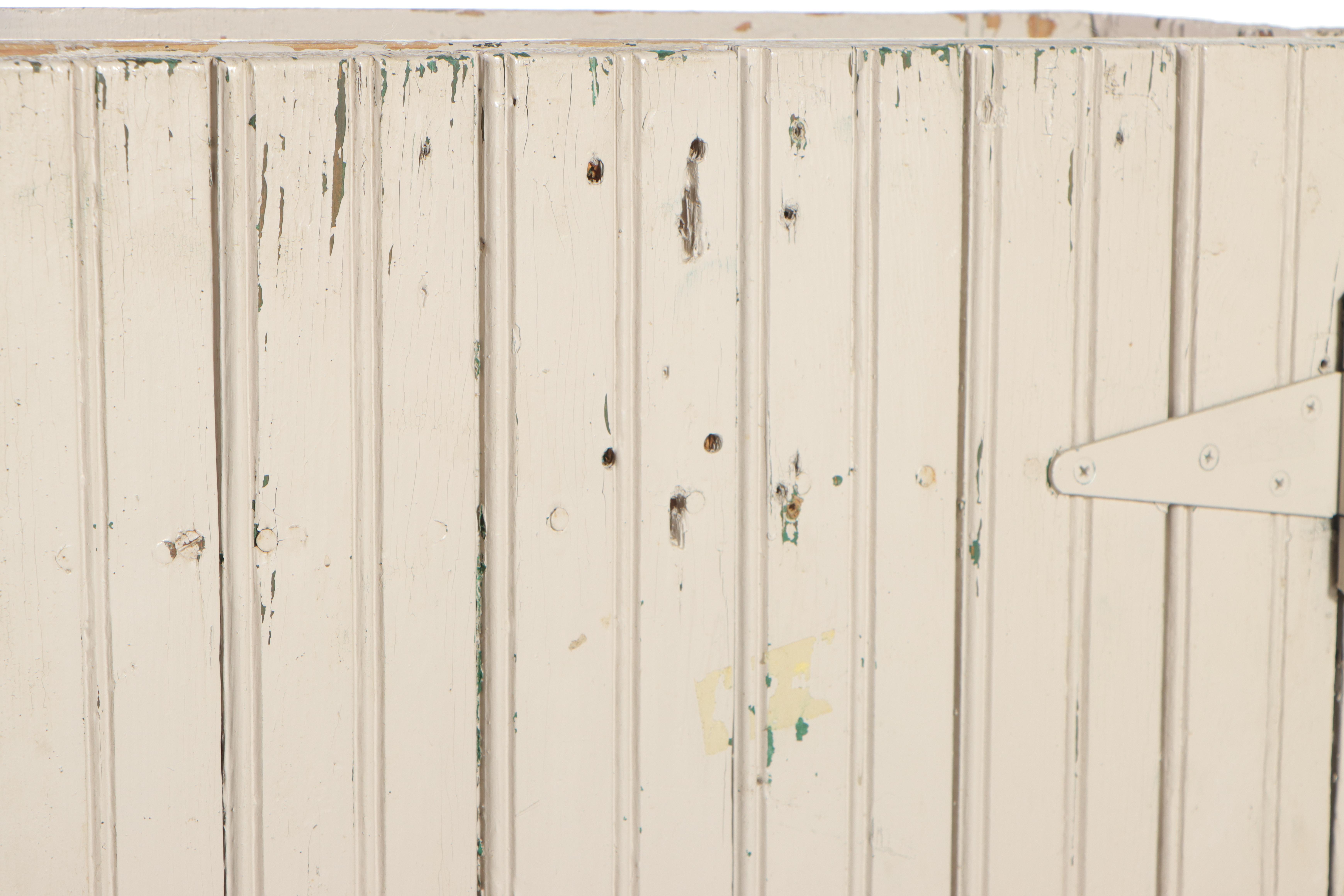 Cream-Painted Wainscot Cupboard, Early 20th Century