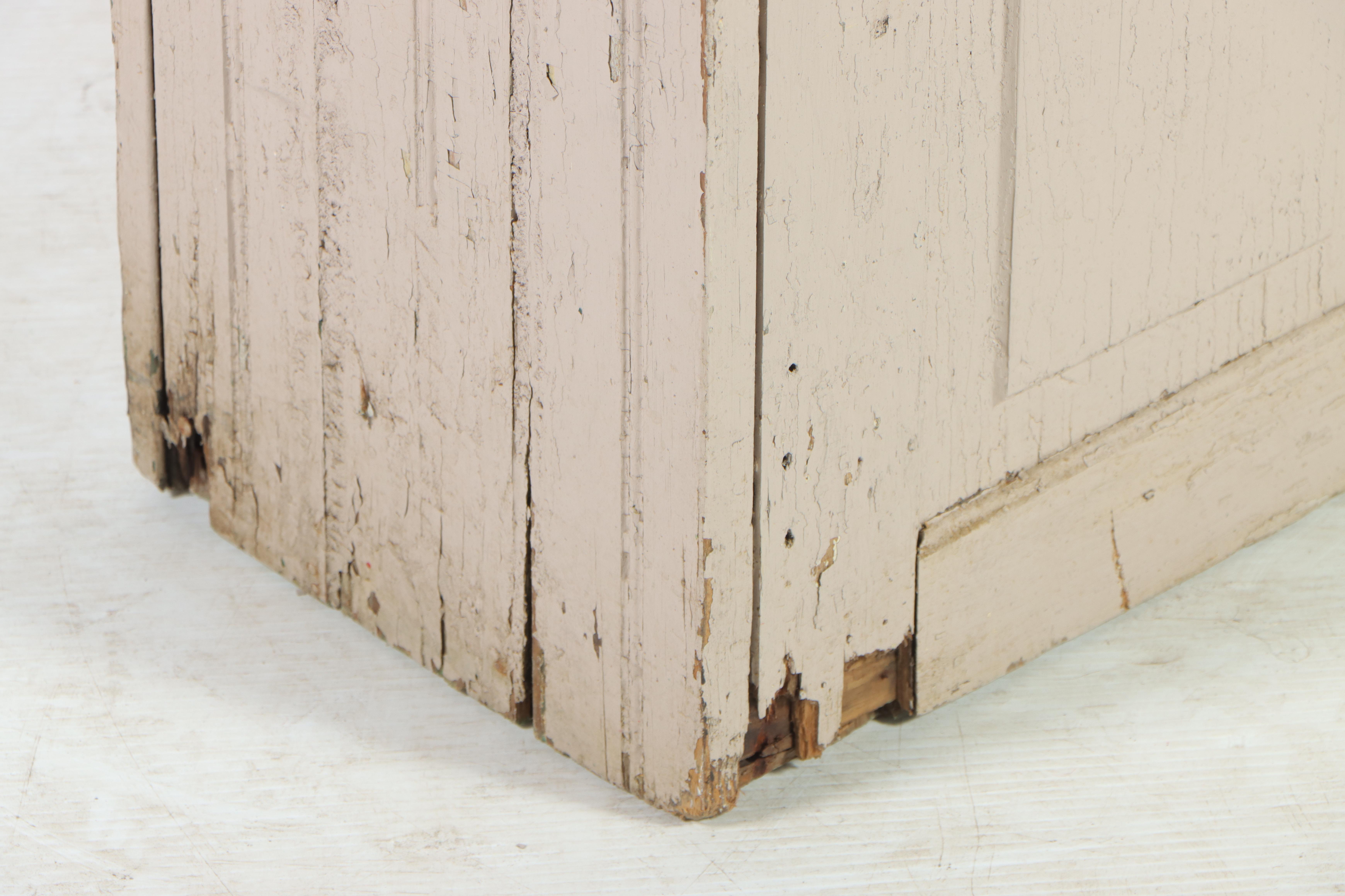 Cream-Painted Wainscot Cupboard, Early 20th Century