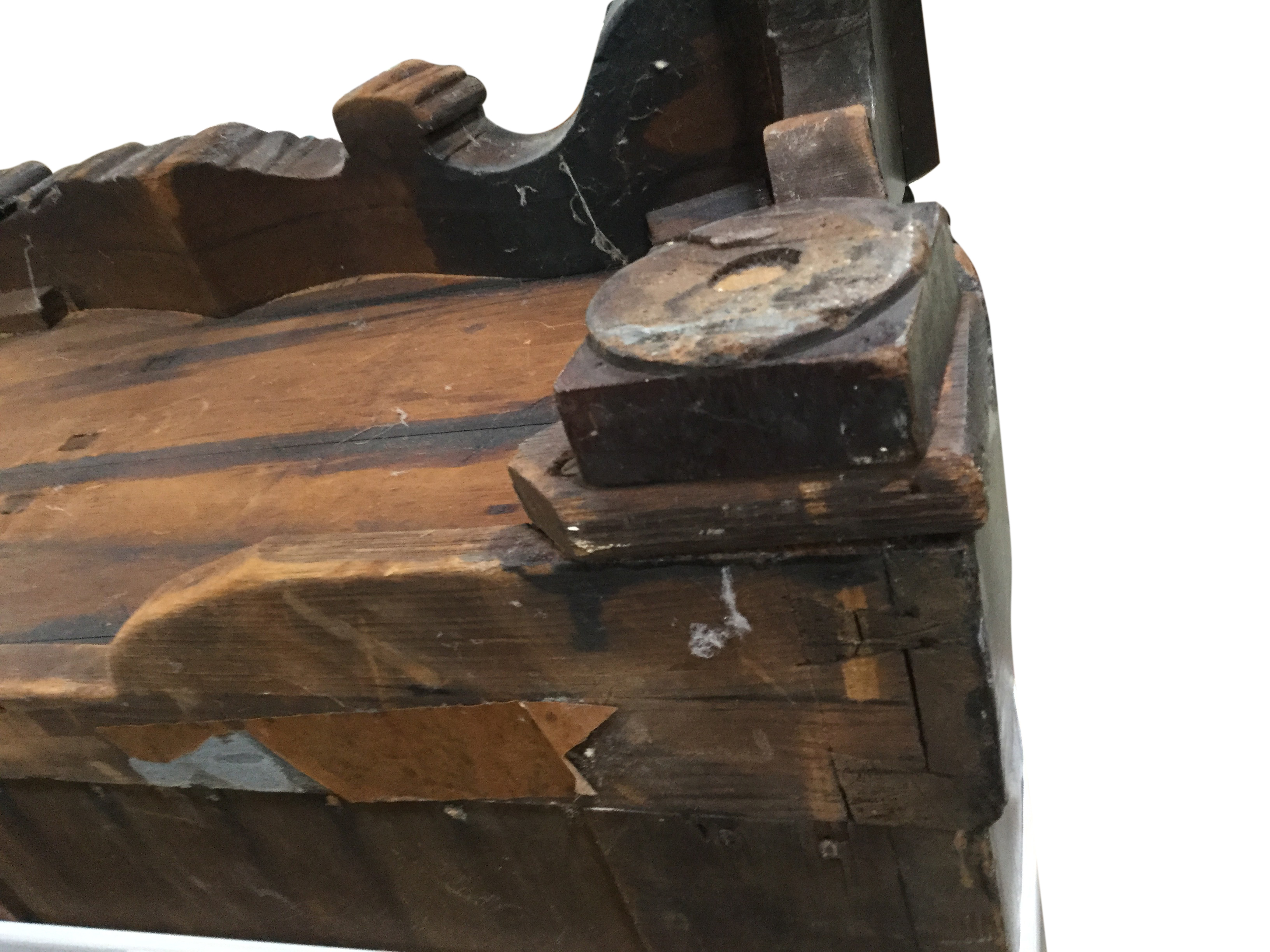 French Provincial Walnut and Marble Top Buffet, Mid-Late 19th Century