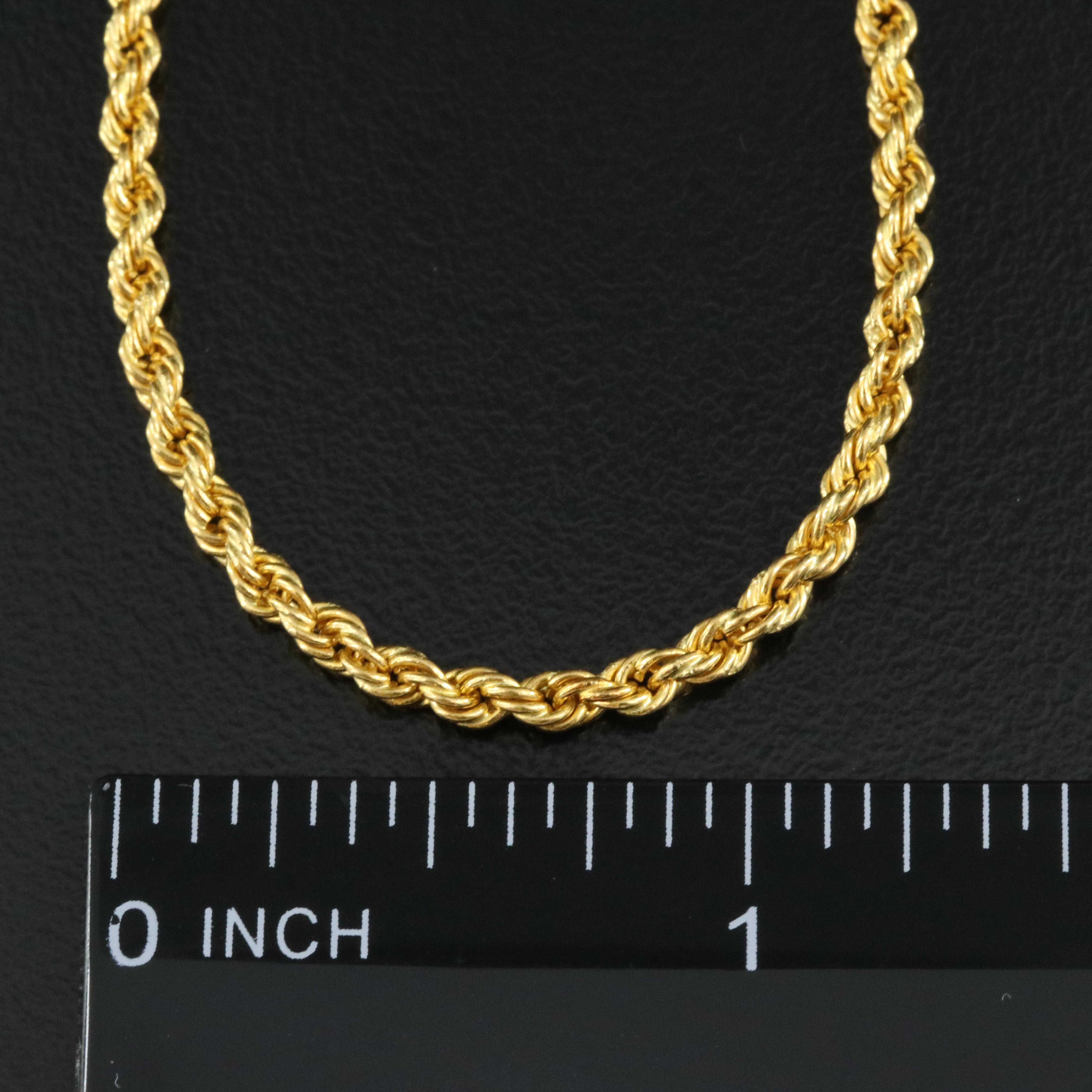 22K Rope Chain