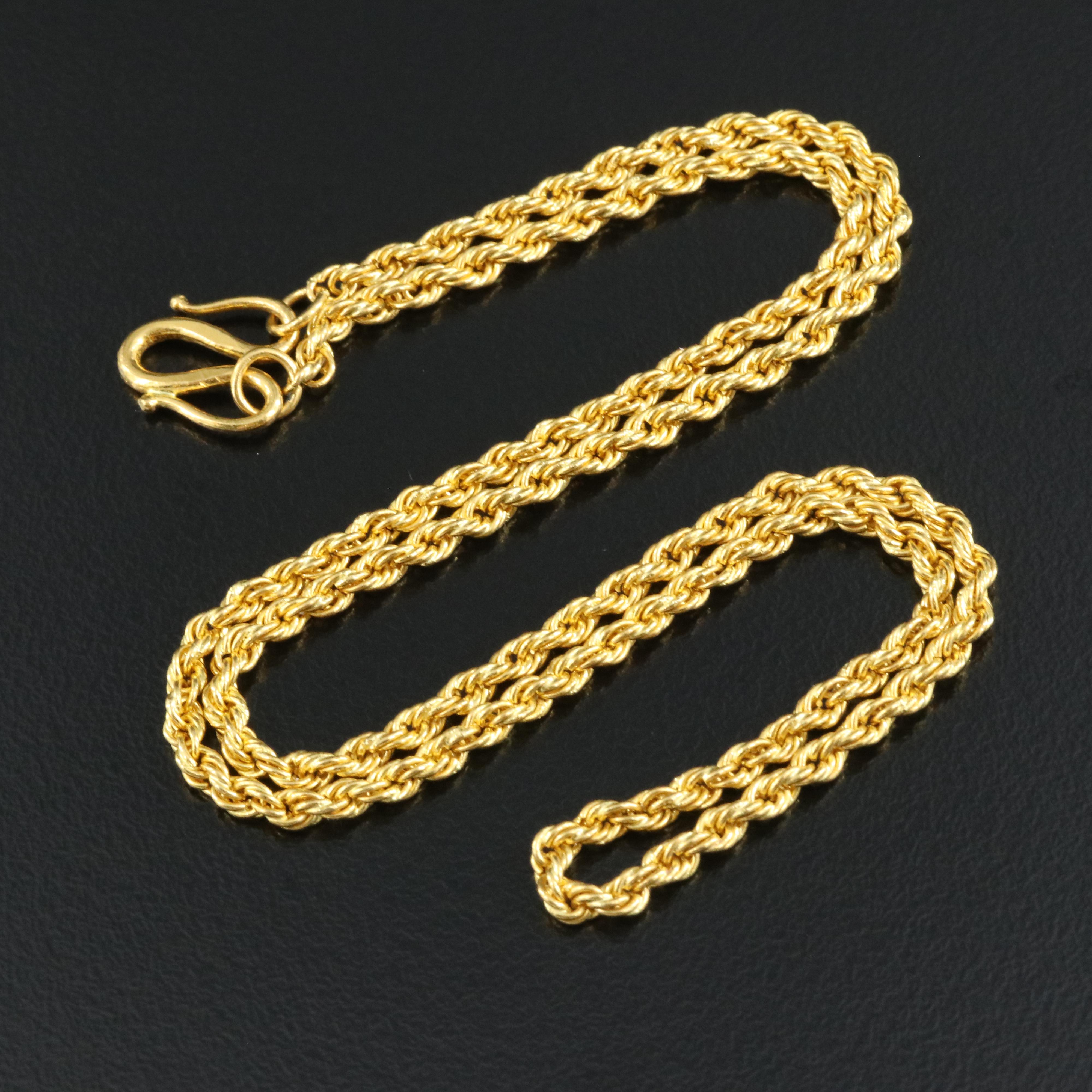 22K Rope Chain