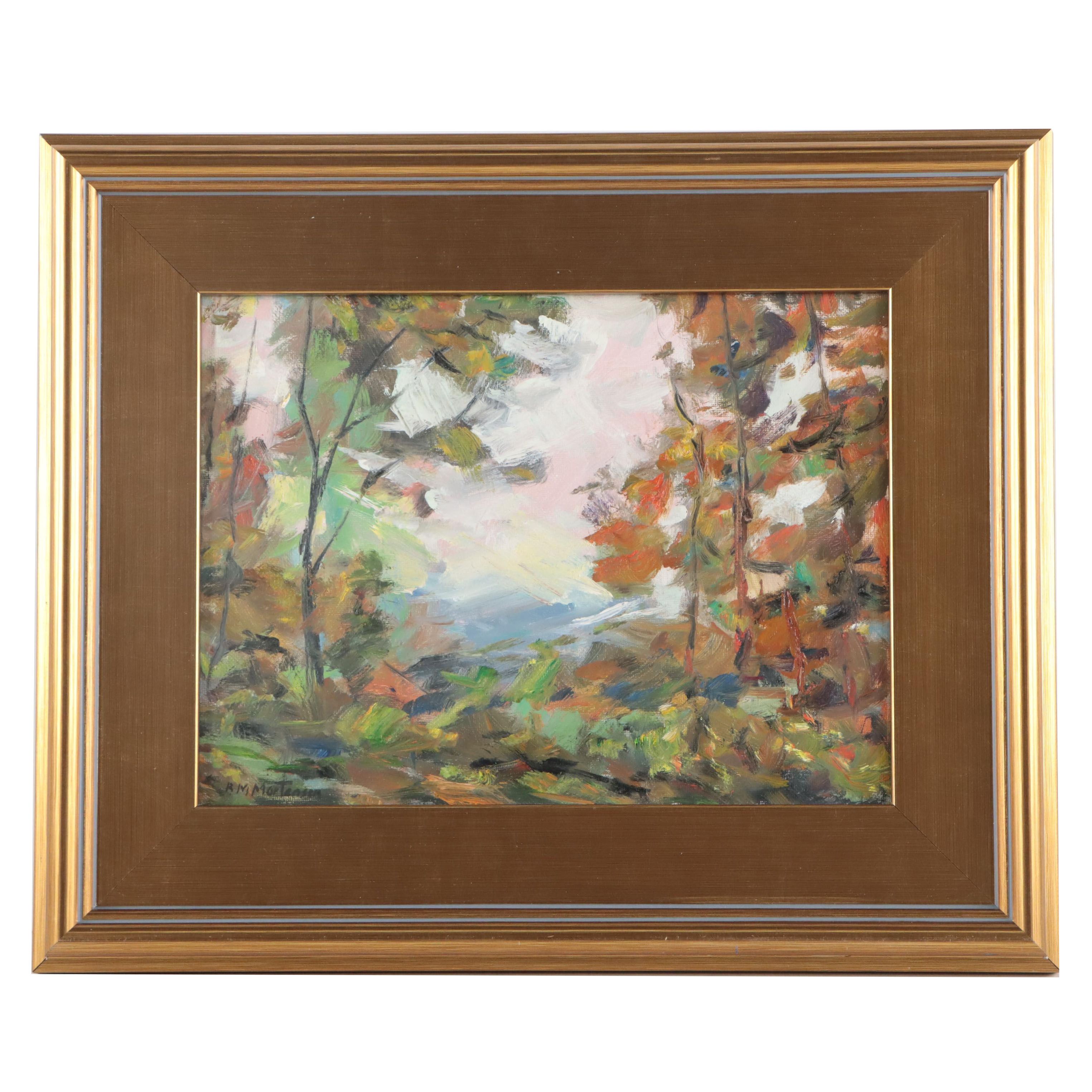 R. M. Mortensen Oil Painting of Landscape