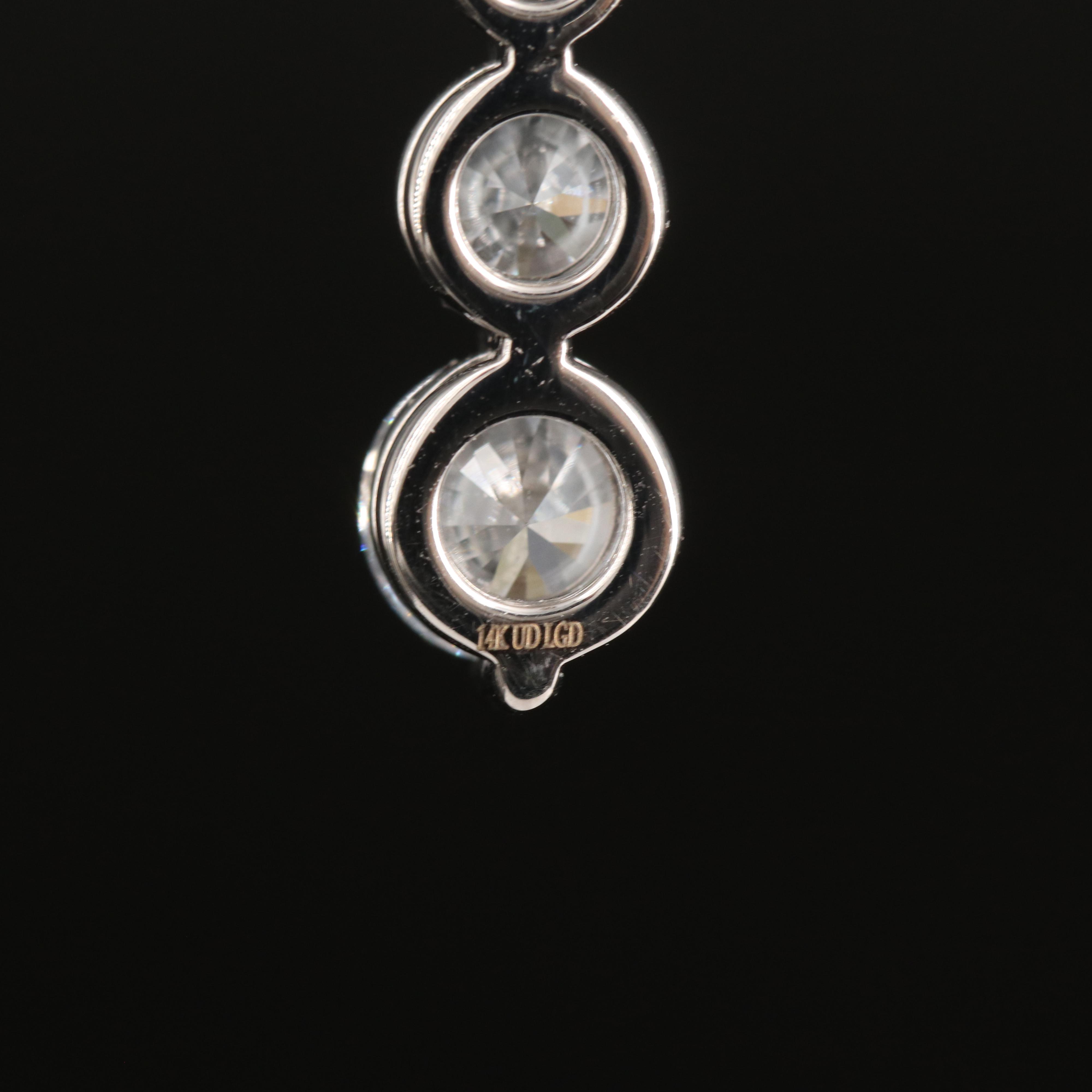 14K 1.50 CTW Lab Grown Diamond Three Stone Pendant