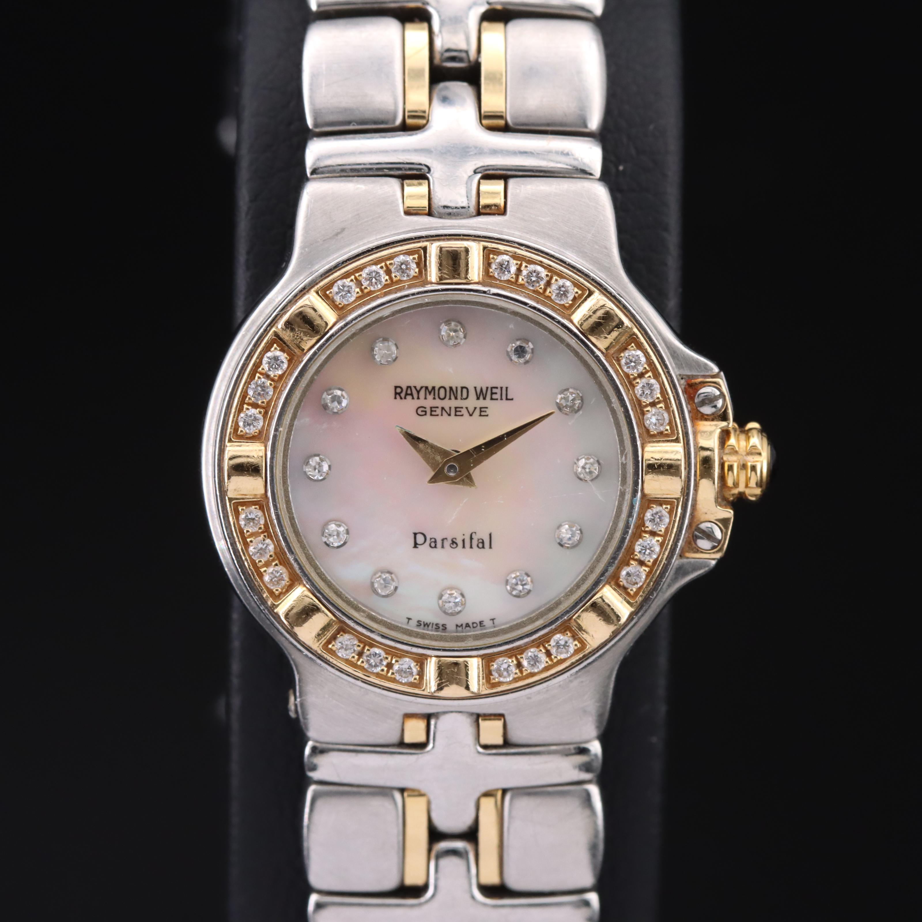Raymond Weil Diamond and Stainless Steel Parsifal Watch