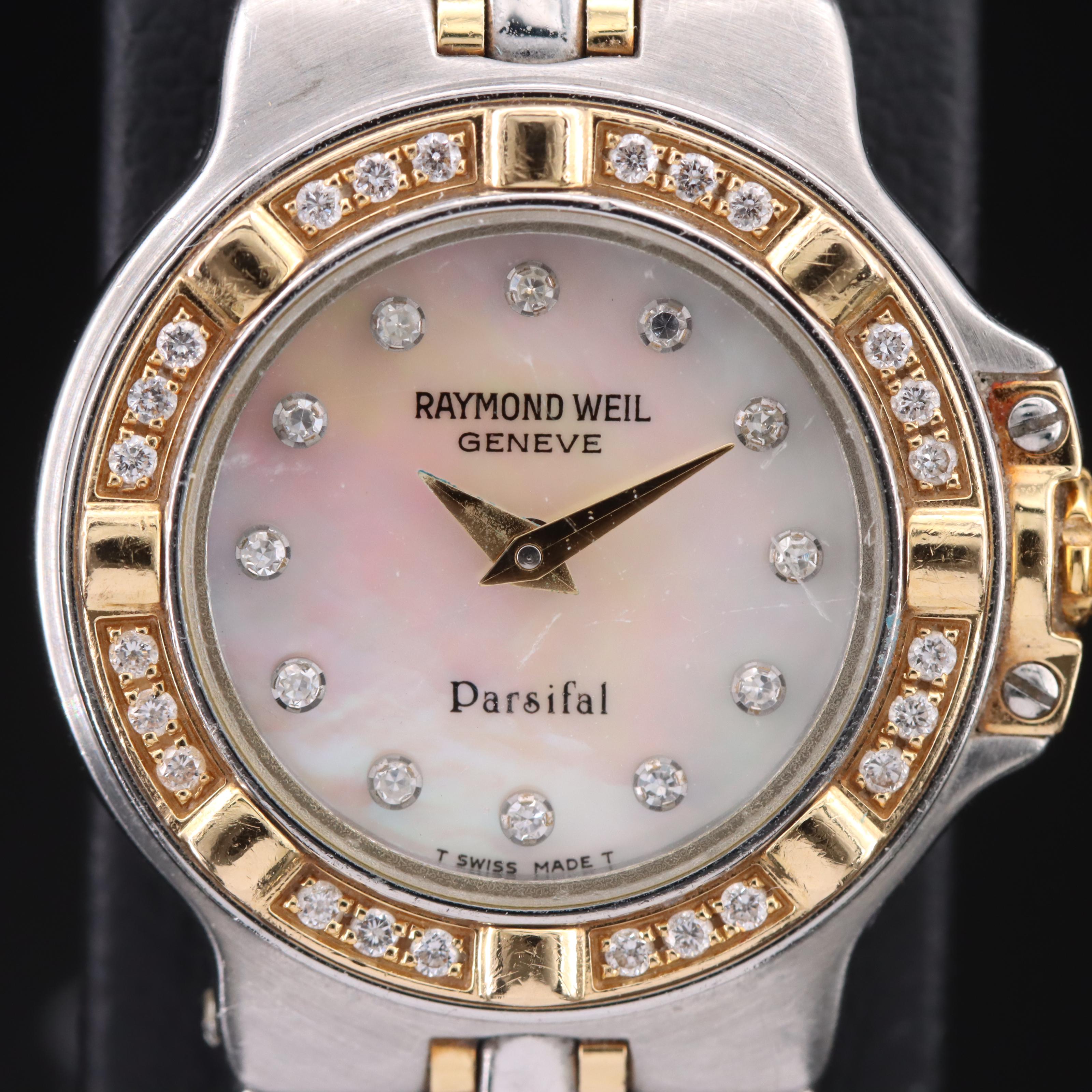 Raymond Weil Diamond and Stainless Steel Parsifal Watch