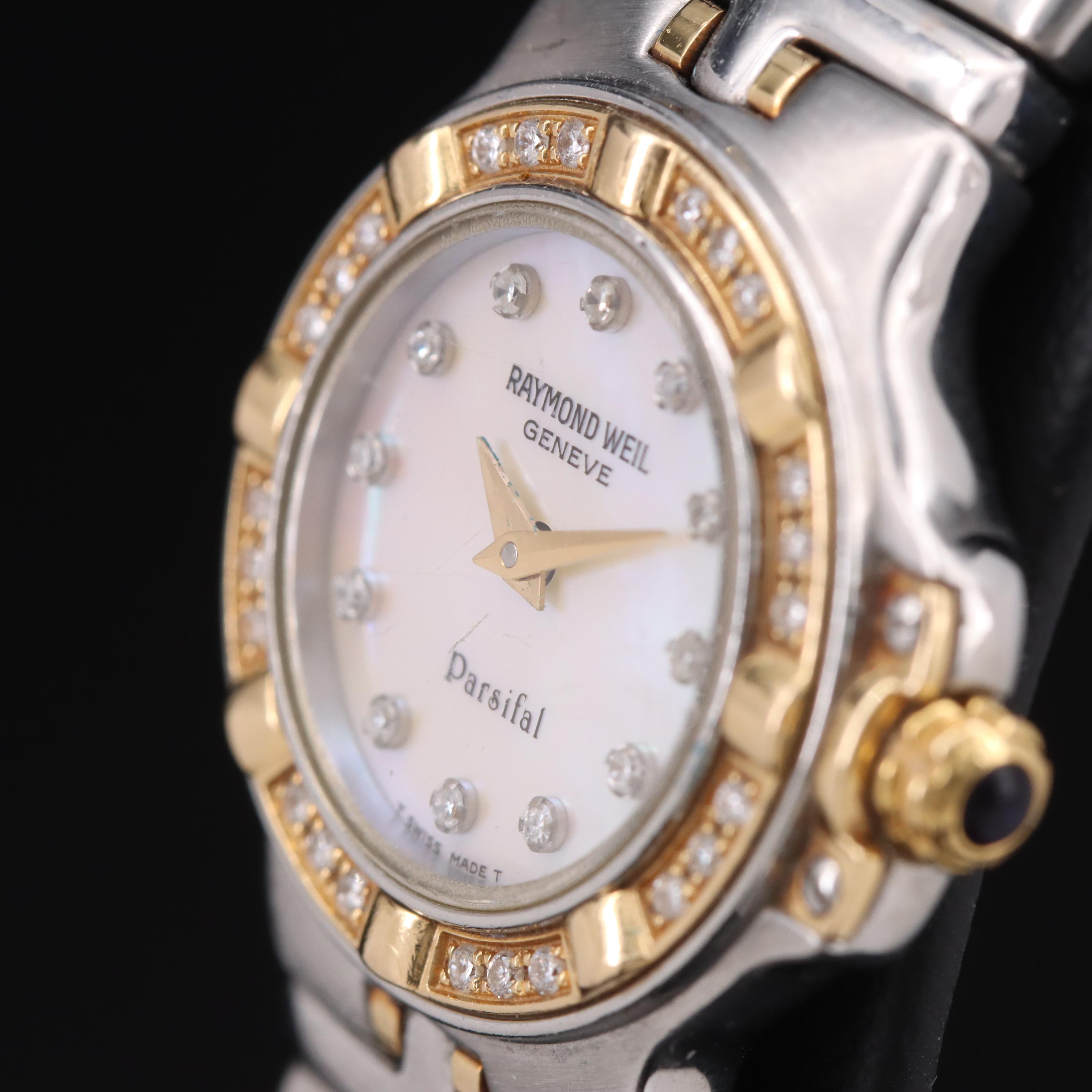 Raymond Weil Diamond and Stainless Steel Parsifal Watch