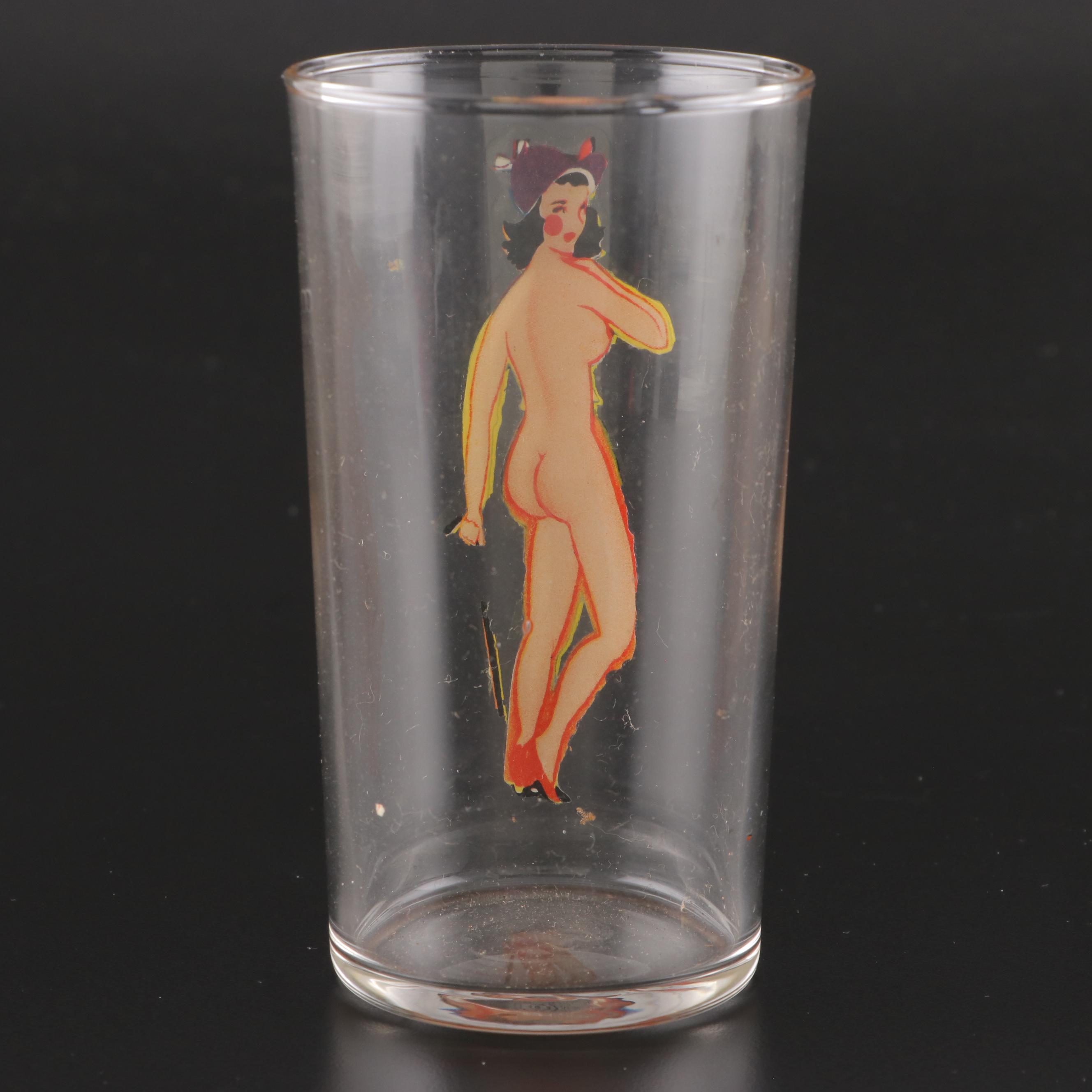 Libbey Peek-A-Boo Glass Tumblers, Mid-20th Century