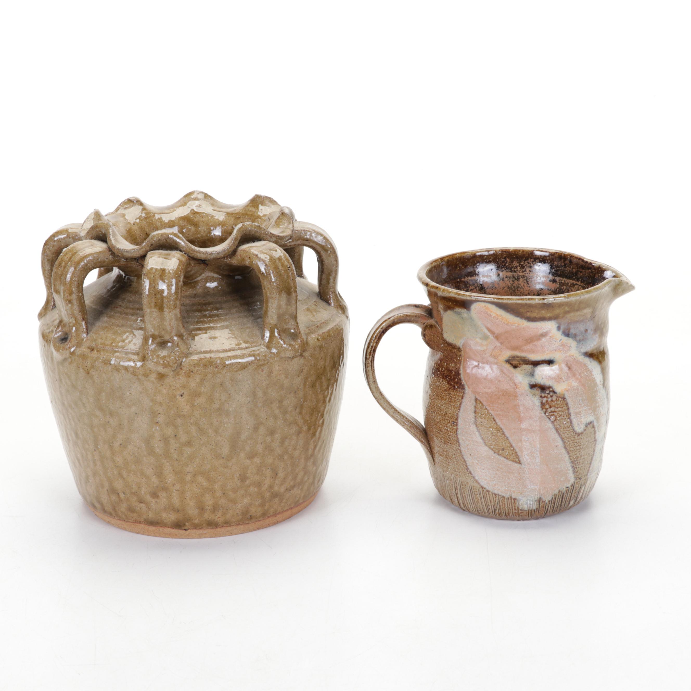 Betty Talbott and Charles Lisk with Other Studio Art Pottery Pitchers and Vases