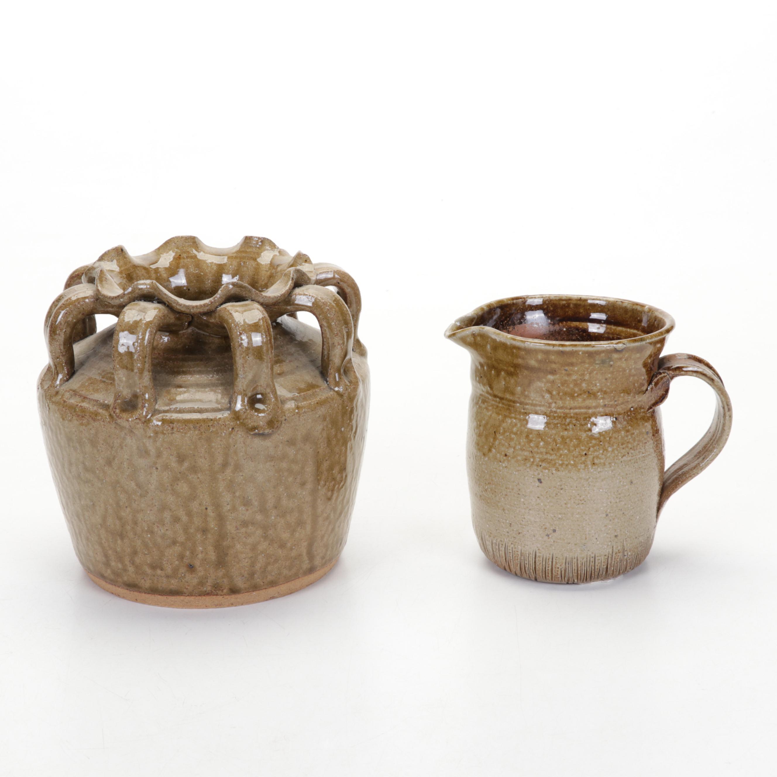 Betty Talbott and Charles Lisk with Other Studio Art Pottery Pitchers and Vases