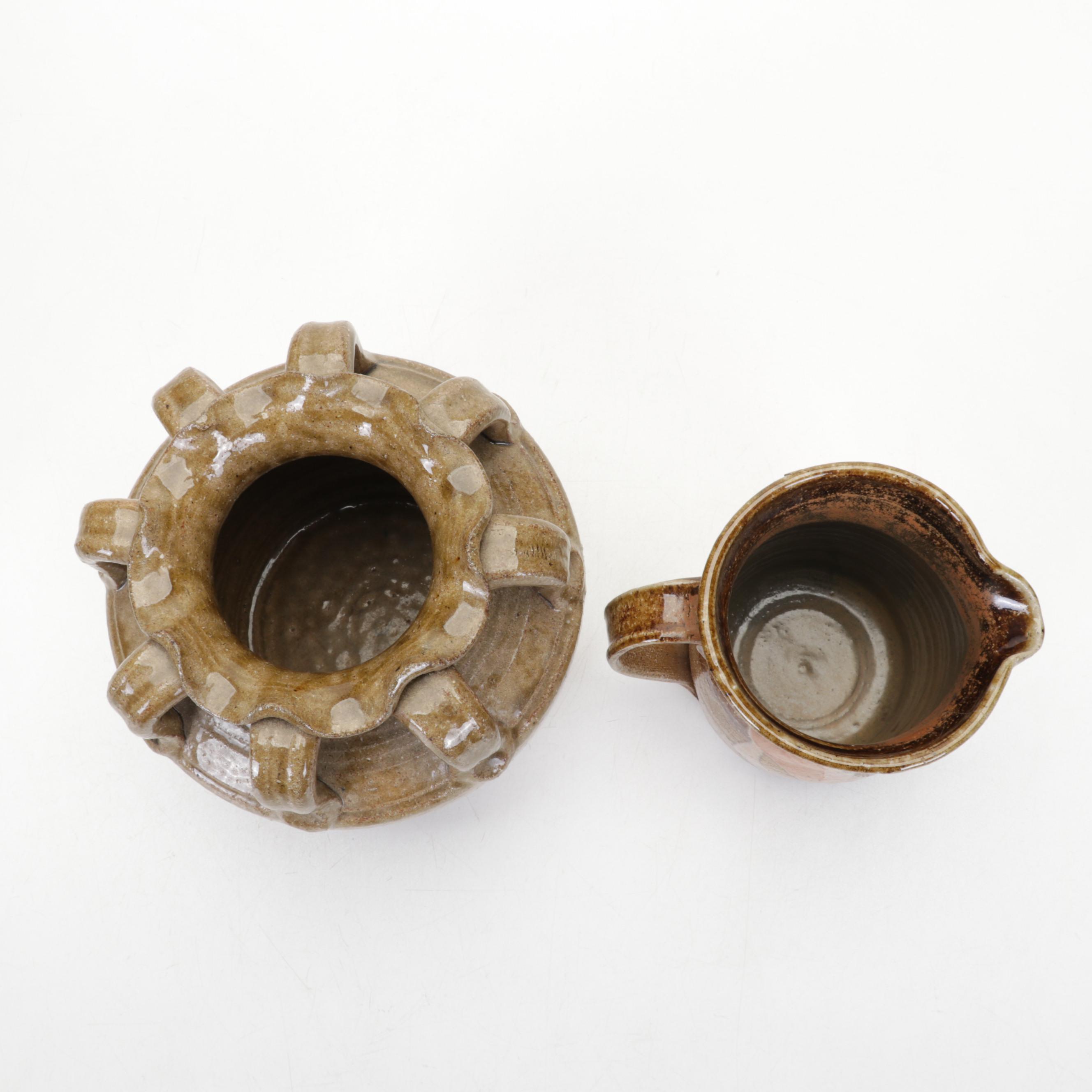 Betty Talbott and Charles Lisk with Other Studio Art Pottery Pitchers and Vases