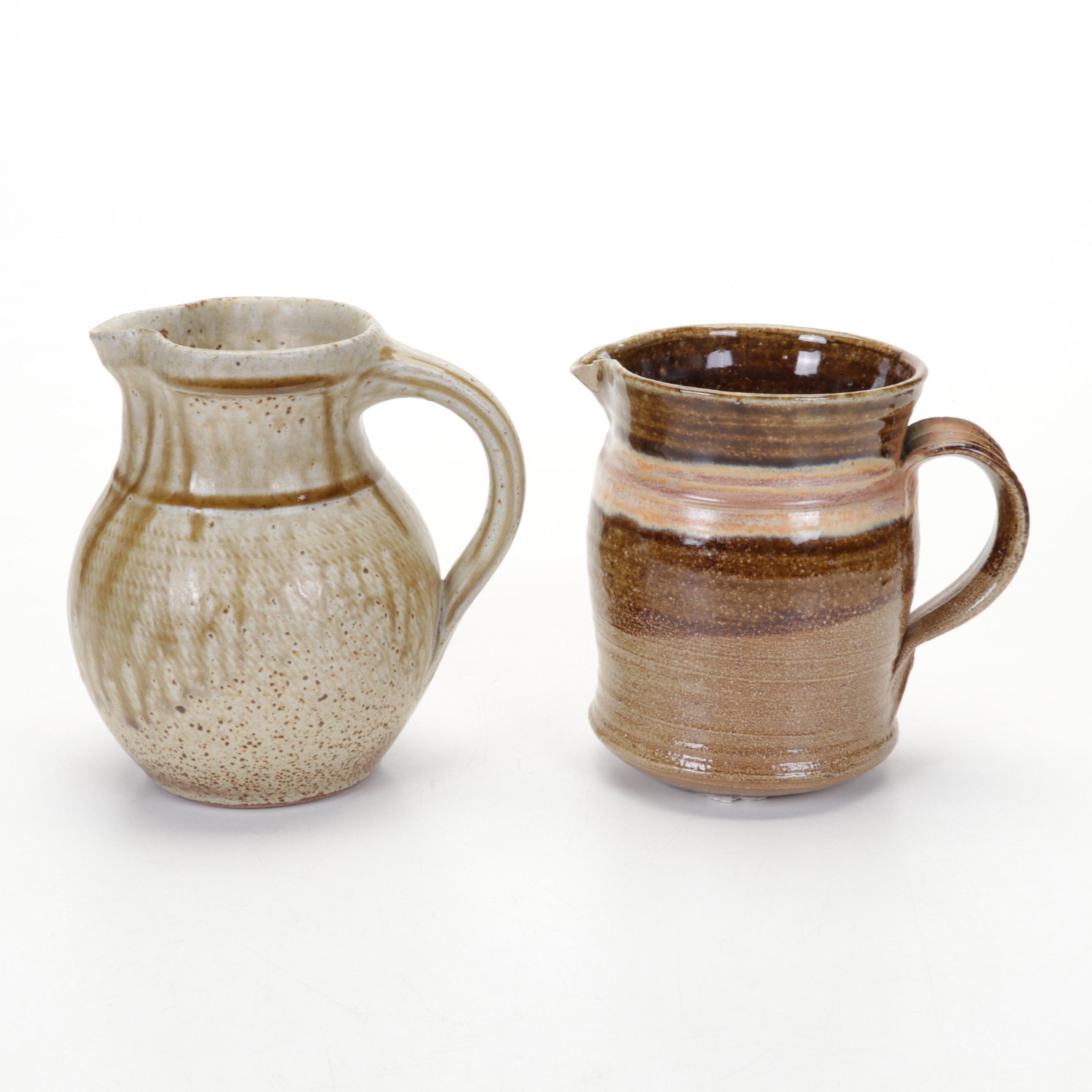 Betty Talbott and Charles Lisk with Other Studio Art Pottery Pitchers and Vases