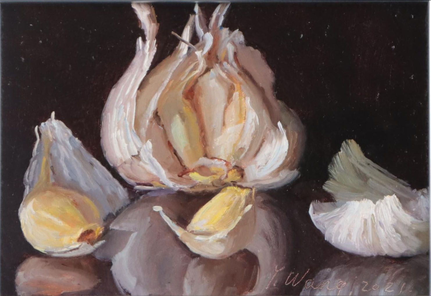 Y. Wang Still Life Oil Painting, 2021