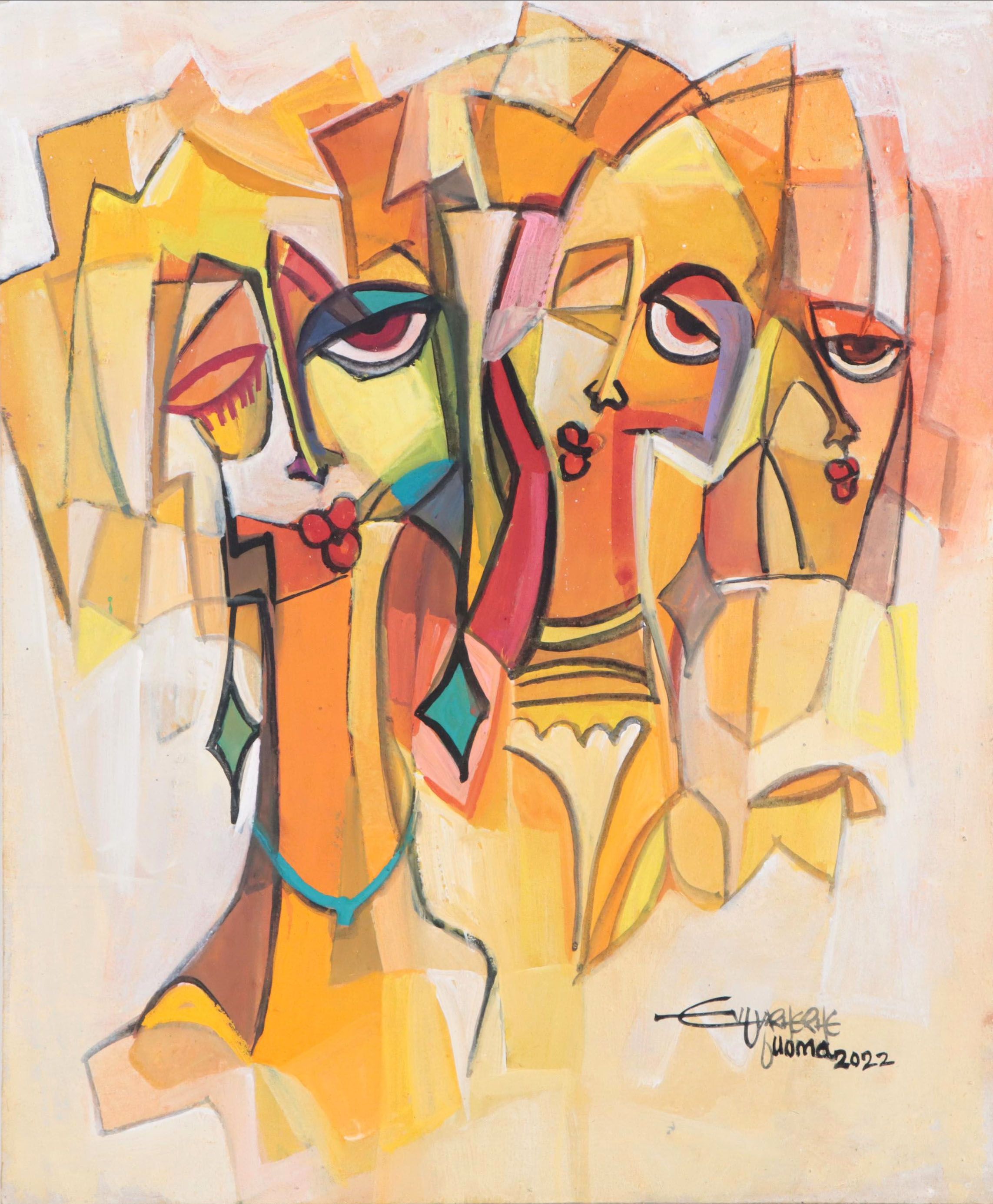 Ufuoma Evuarherhe Acrylic Painting "Party Thing," 2021-2022